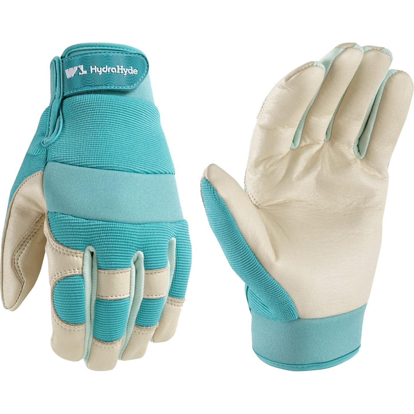 Wells Lamont Women's Hybrid Work/Gardening Gloves | Water-Resistant HydraHyde Leather | Medium (3204M)