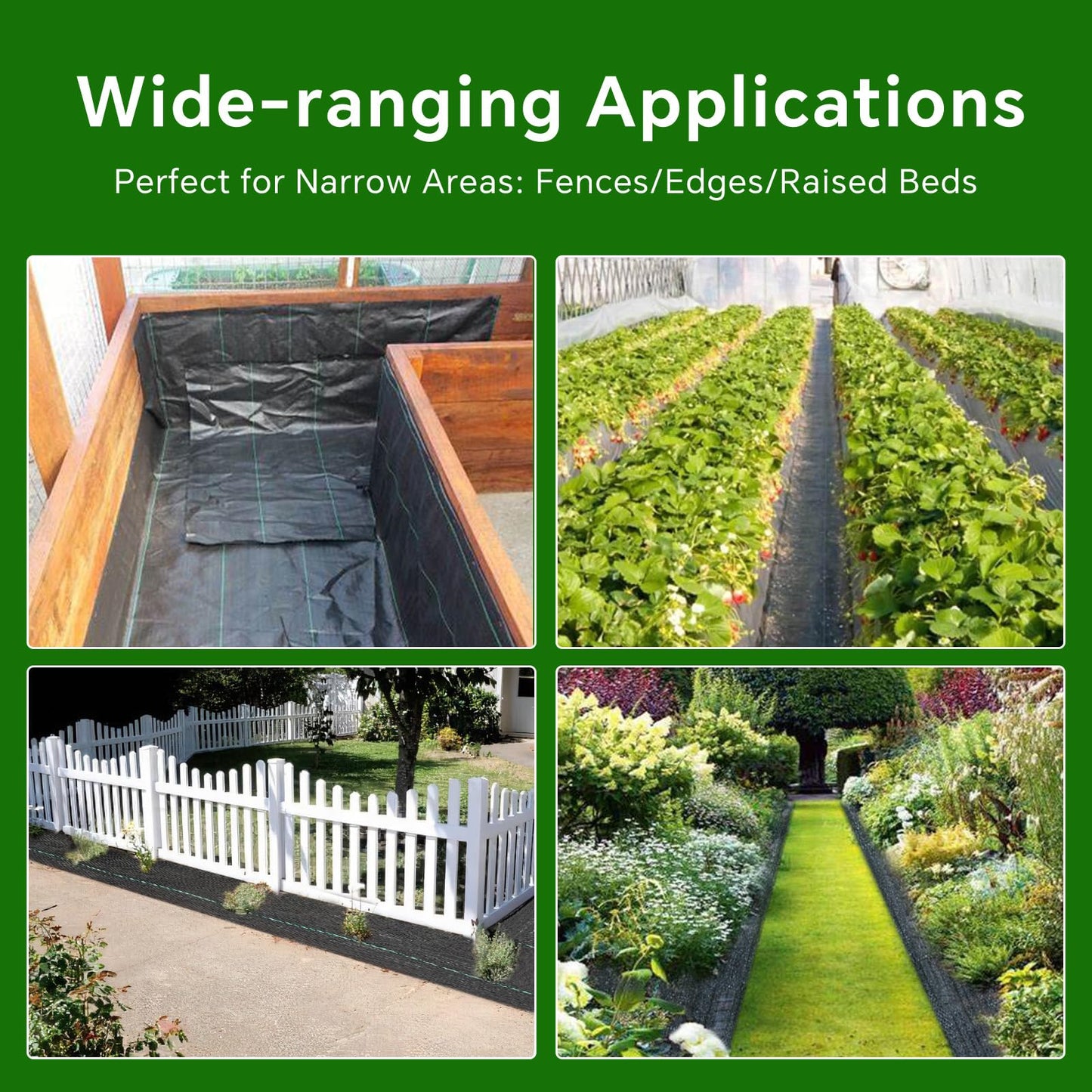 Vanver Weed Barrier Landscape Fabric Heavy Duty,2.8FT x 50FT Premium Garden Weed Blocker Fabric for Weed Control, Plastic Ground Cover with Woven Weed Cloth,Durable Landscaping Fabric
