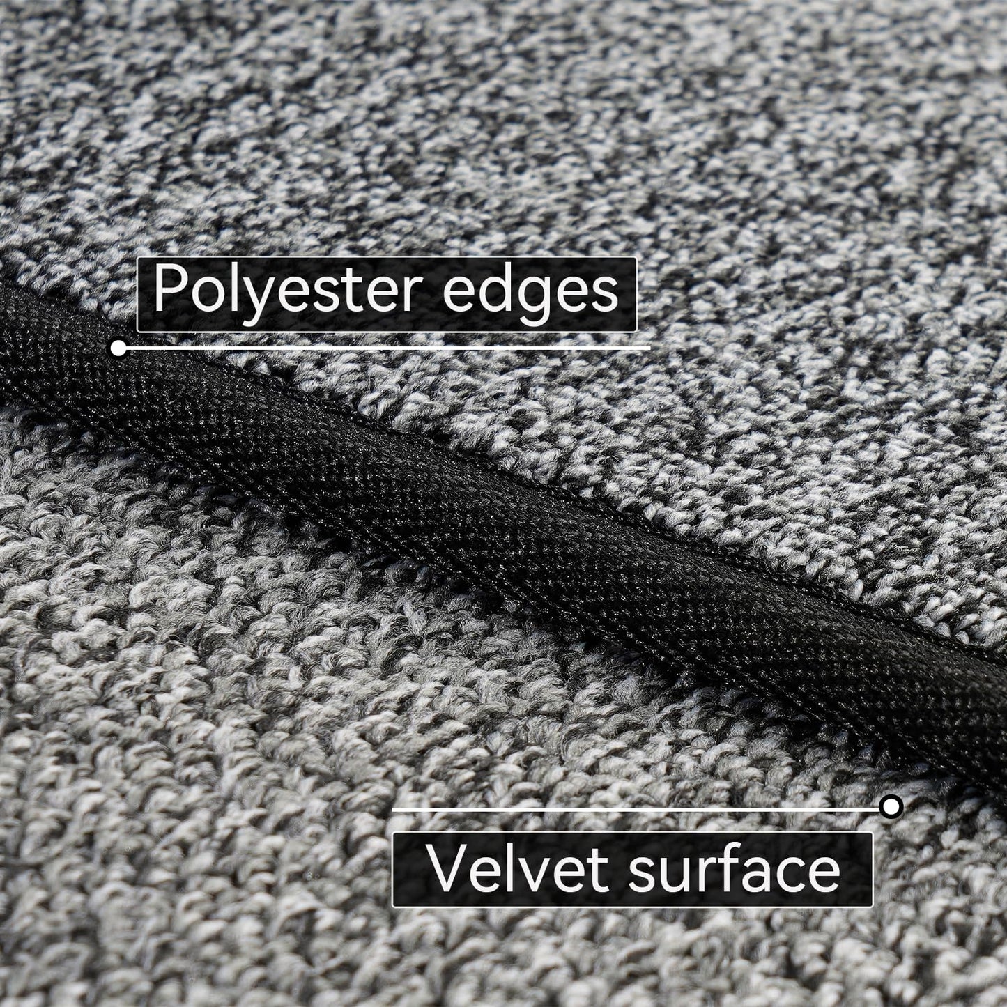 AREDO Runner Rug with Non Slip Rubber Backing, Washable Soft Floor Carpet for Kitchen, Hallway, Entryway Indoor, Bedroom, Laundry, Low Pile Area Rugs, Solid color with Pointillism style, 2*10 ft BLACK