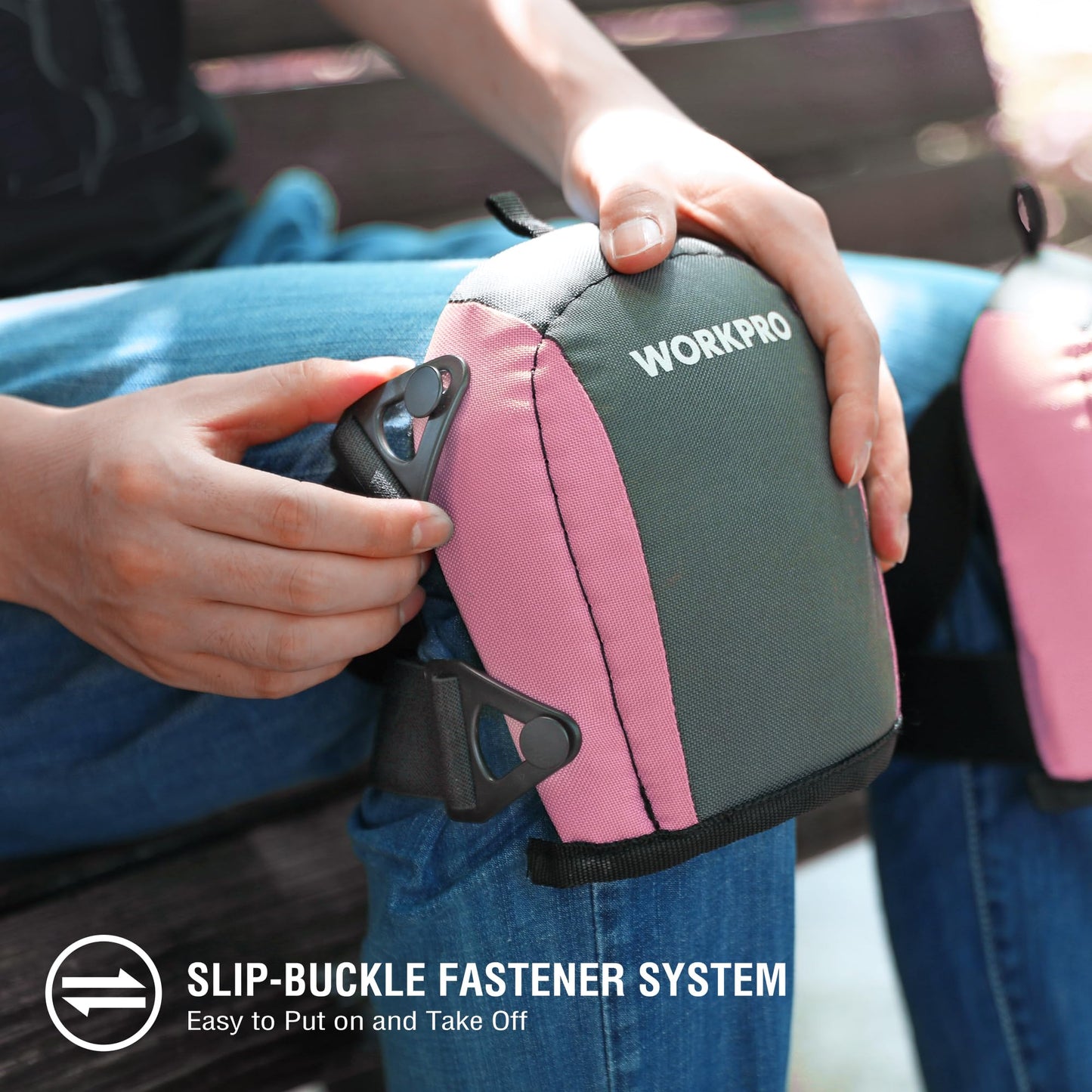 WORKPRO Garden Knee Pads For Unisex-Adult, Flooring Kneepads with Foam Padding, Comfortable Kneeling Cushion for Gardening, House Cleaning, Construction Work