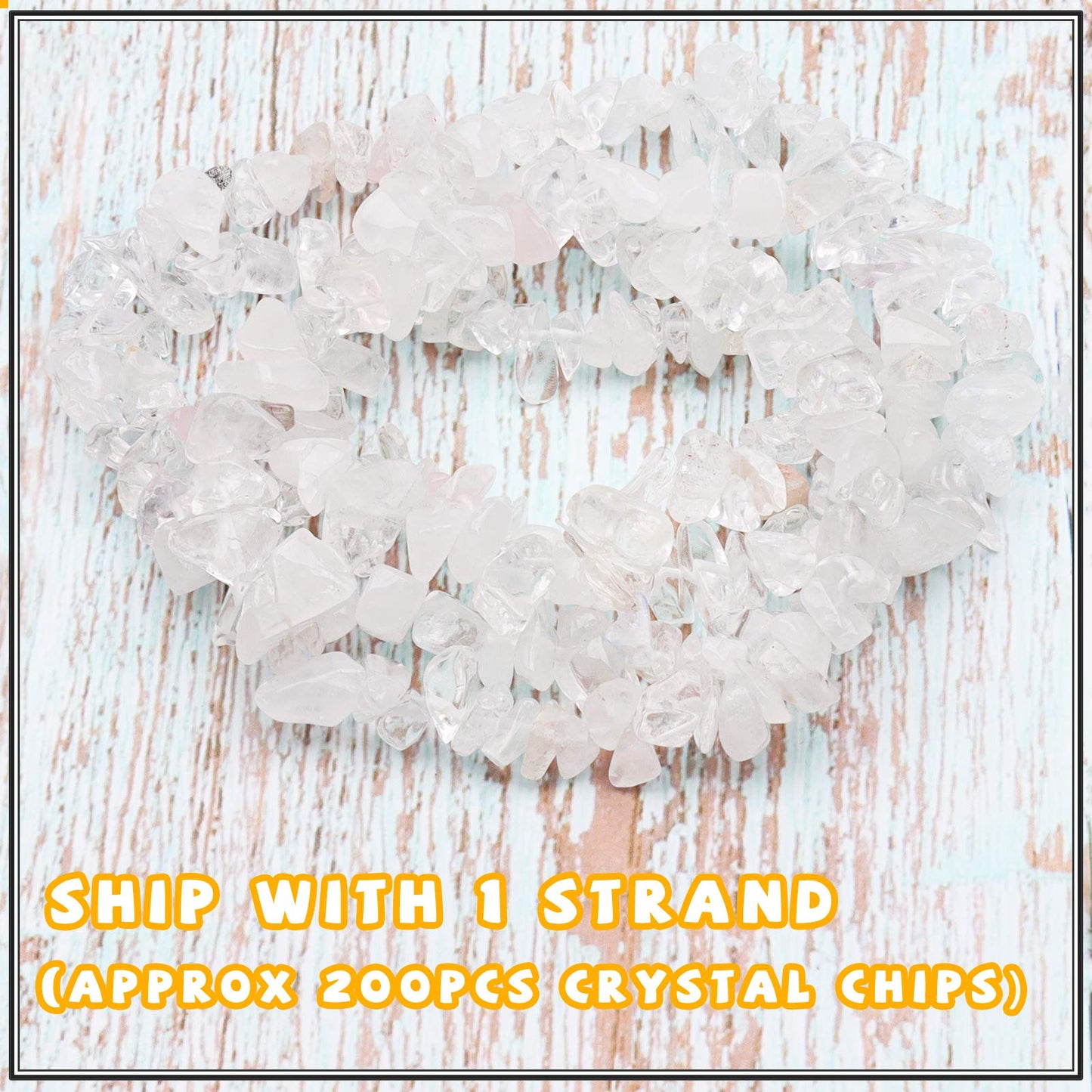 500 pcs Natural Chip Stone Beads, White Crystal 5-8 mm Irregular Gemstones Healing Crystal Loose Rocks Bead Hole Drilled for Jewelry Making Bracelet