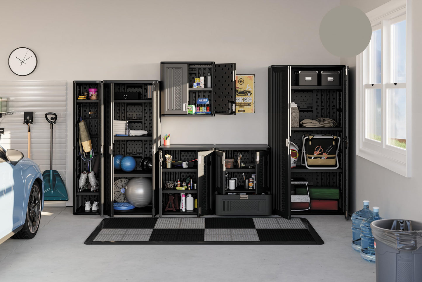 Suncast Mega Tall Storage Cabinet, Black