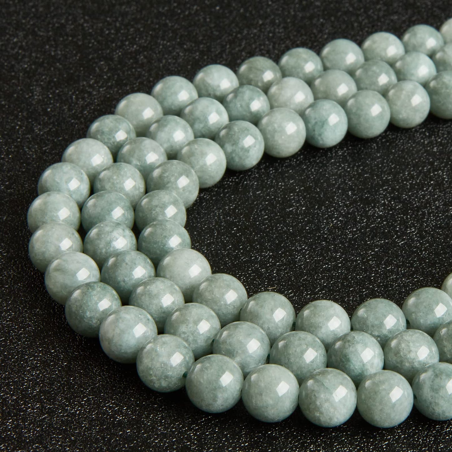 100pcs 8mm Burmese Jade Beads Natural Gemstone Beads Round Loose Beads for Jewelry Making