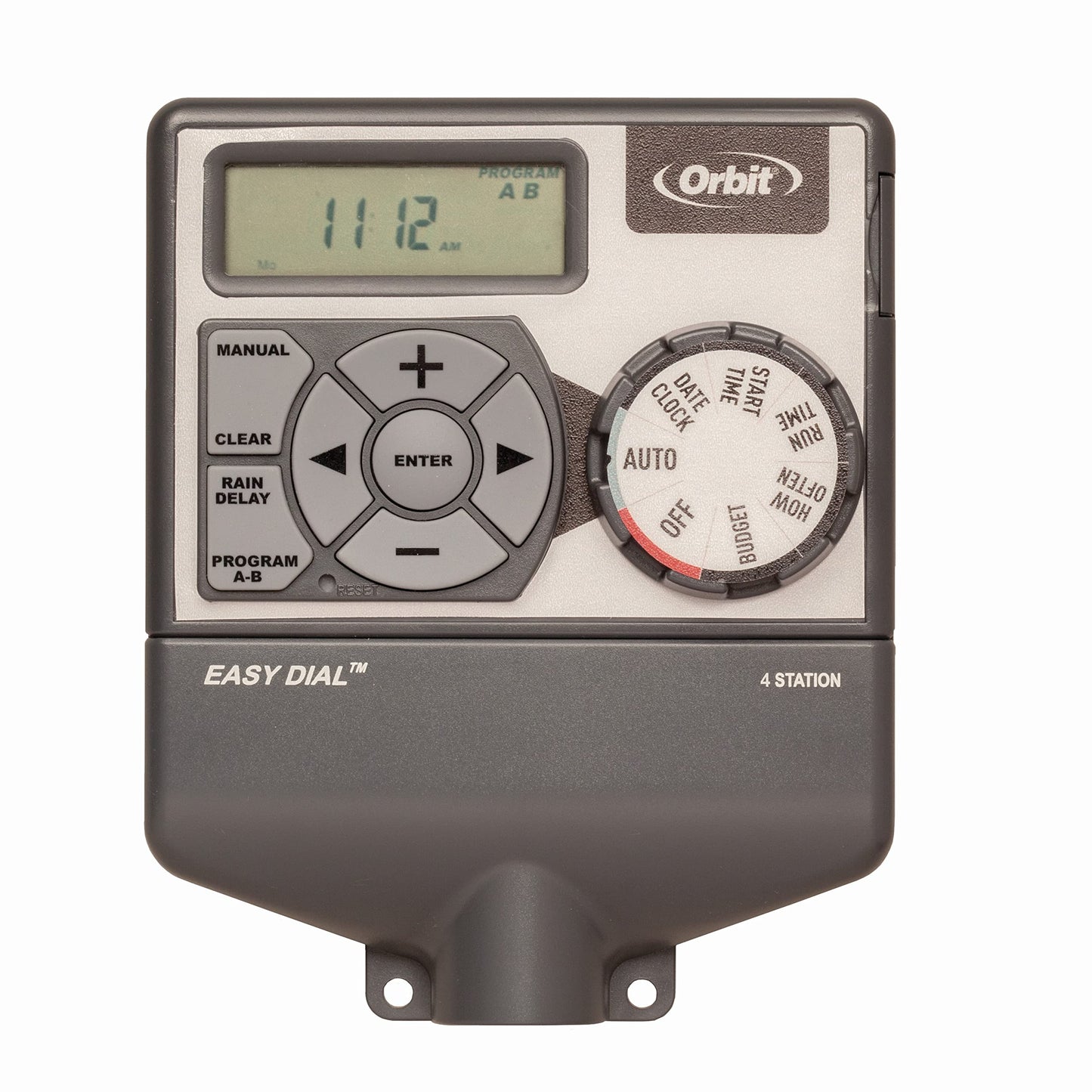 Orbit Easy Dial 4-Station Irrigation System Controller, Indoor, Grey, 28964