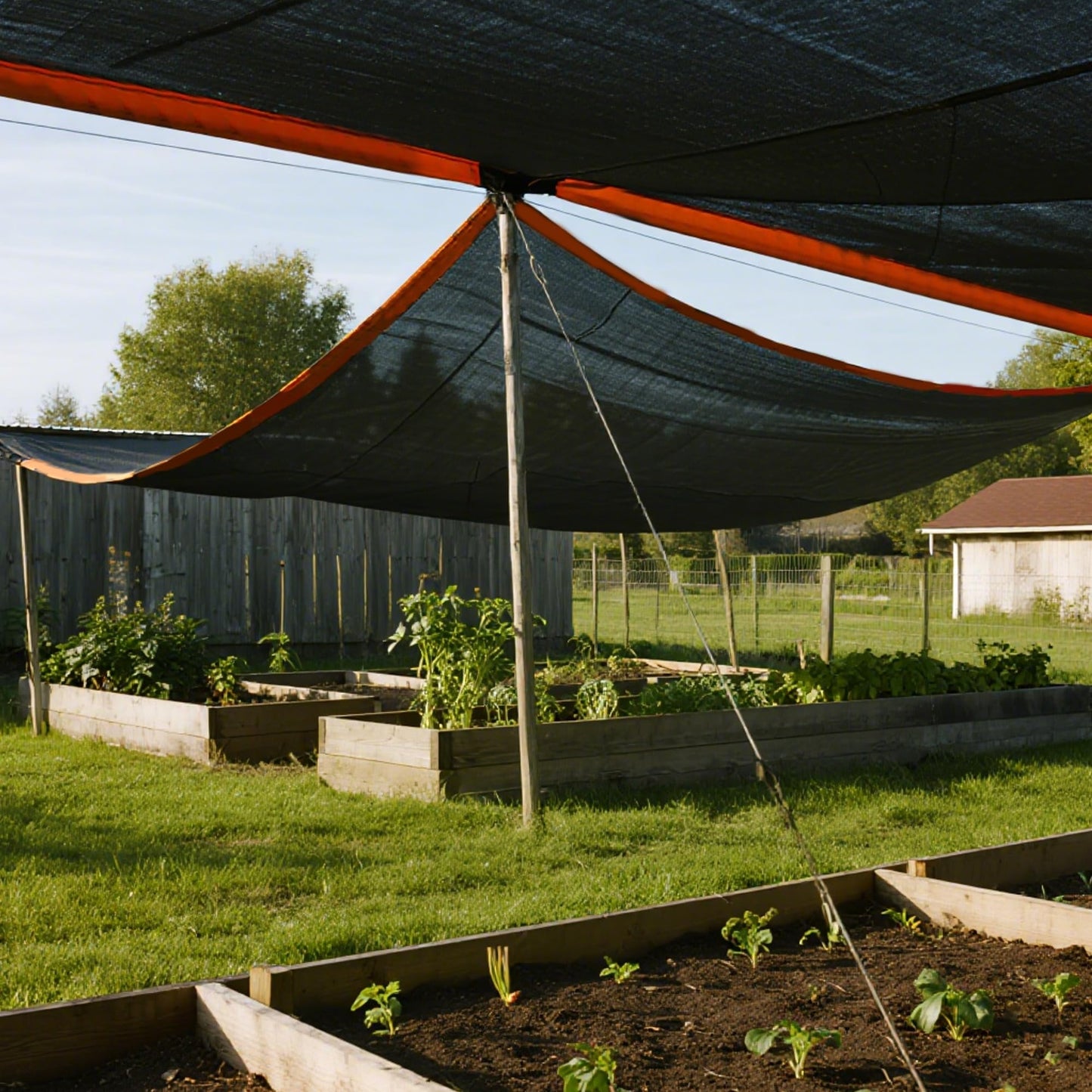 winemana 70% Shade Cloth 10x20 FT - Durable UV Blocking Mesh Tarp for Garden, Patio, Greenhouse & Chicken Coop - Sun Shade Cover with Grommets for Plants, Dog Kennel, Outdoor Use