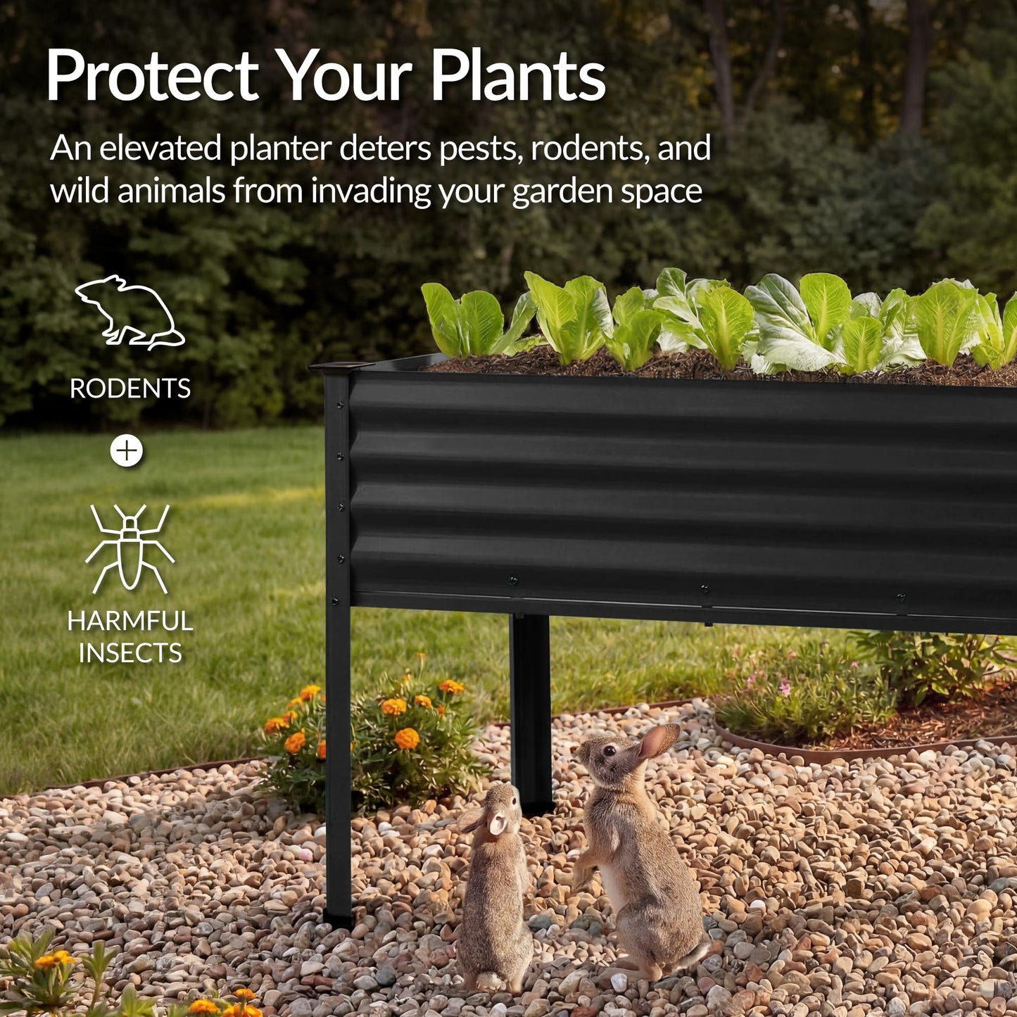 Best Choice Products 48x24x30in Galvanized Raised Garden Bed, Metal Elevated Planter Box, Vegetable Garden for Backyard, Patio, Balcony, 100% Non Toxic Materials - Black