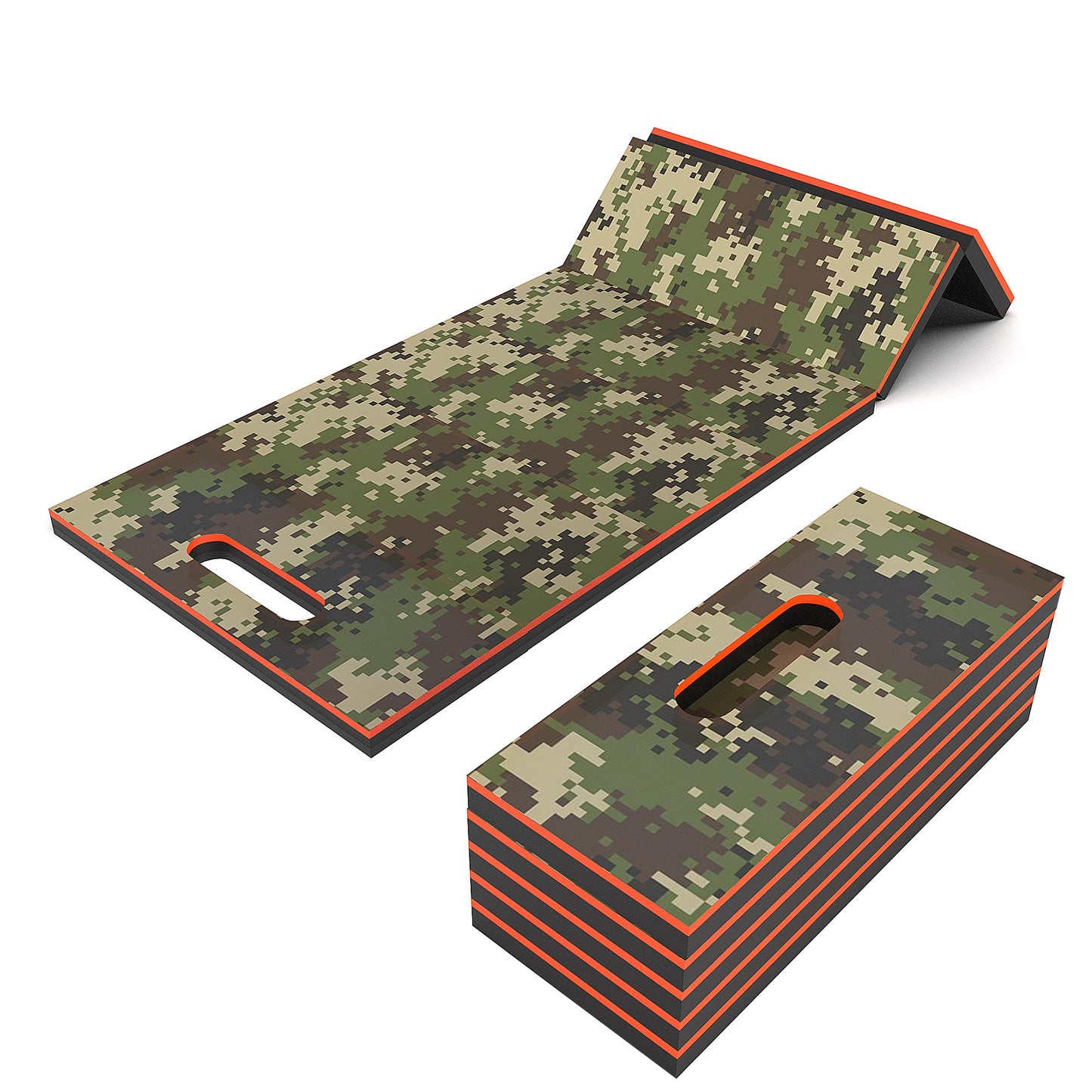 Foldable EVA Utility Mat with Handle, Heavy Duty Mechanic Mat for Kneeling, Workouts, Garages, Gardening, Camping, Picnics, Outdoor Adventures and Home Gyms-Camouflage