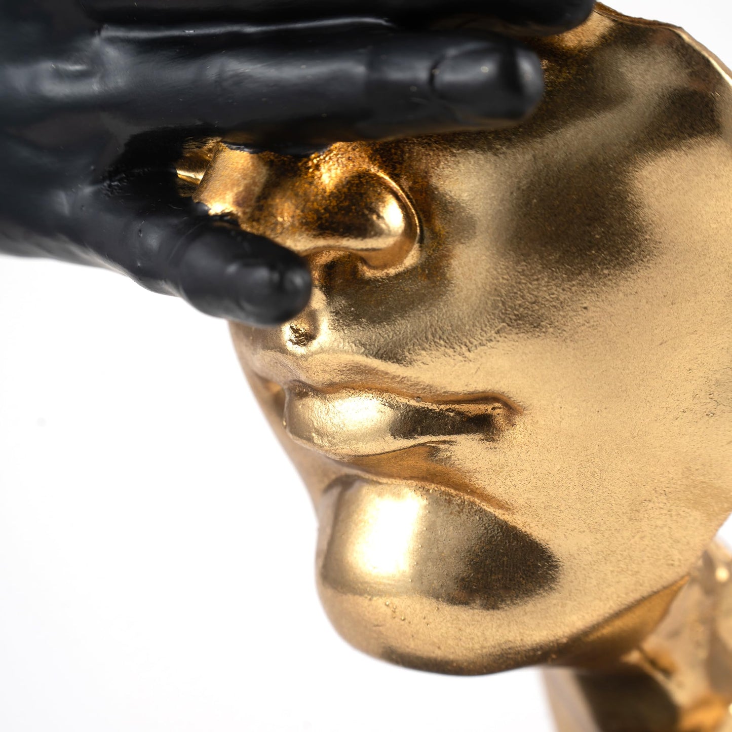 EPTUEGA Thinker Statue-Silence is Gold-Abstract Art Figurine Decor - No Hear No See No Speak Modern Home Resin Sculptures Decorative Objects Decor for Home Office Bookshelf Desktop(12" H)