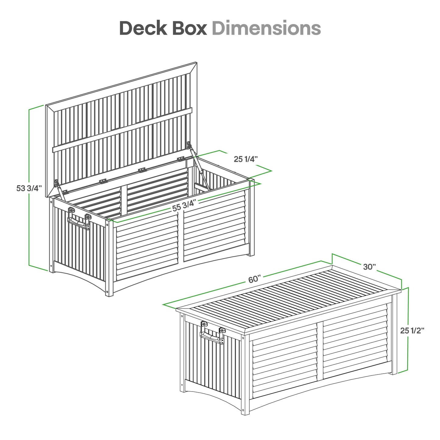Cambridge Casual Arie Teak Outdoor Deck Storage Box with Waterproof Cover – 130 Gallon Wooden Patio Storage