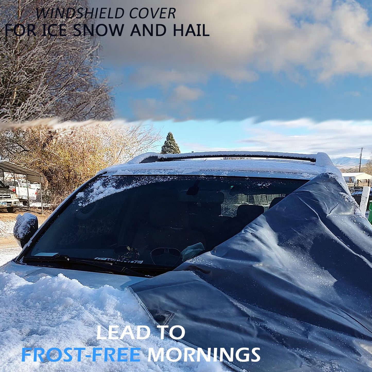 Windshield Cover for Ice and Snow Fit 2007-2024 2025 2026 Mercedes-Benz Sprinter Waterproof Windshield Frost Cover for Vans, for Sprinter All Weather Protection Heavy-Duty Snow Shield Dust Protector