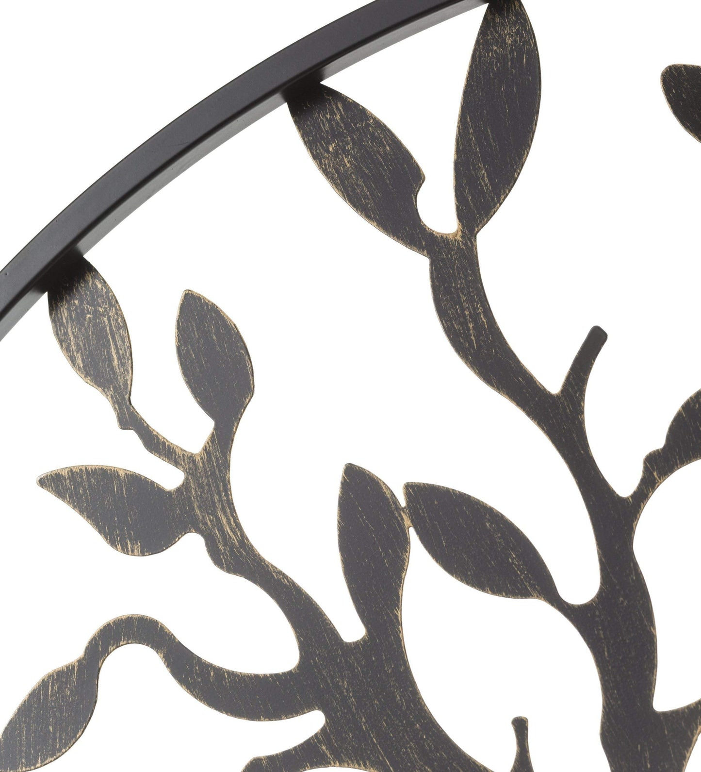 Plow & Hearth Arched Tree of Life Garden Gate | Laser-Cut Design | Metal | Black/Bronze Finish | Versatile | 36" W x 1¼"D x 36" H | Latch Closure