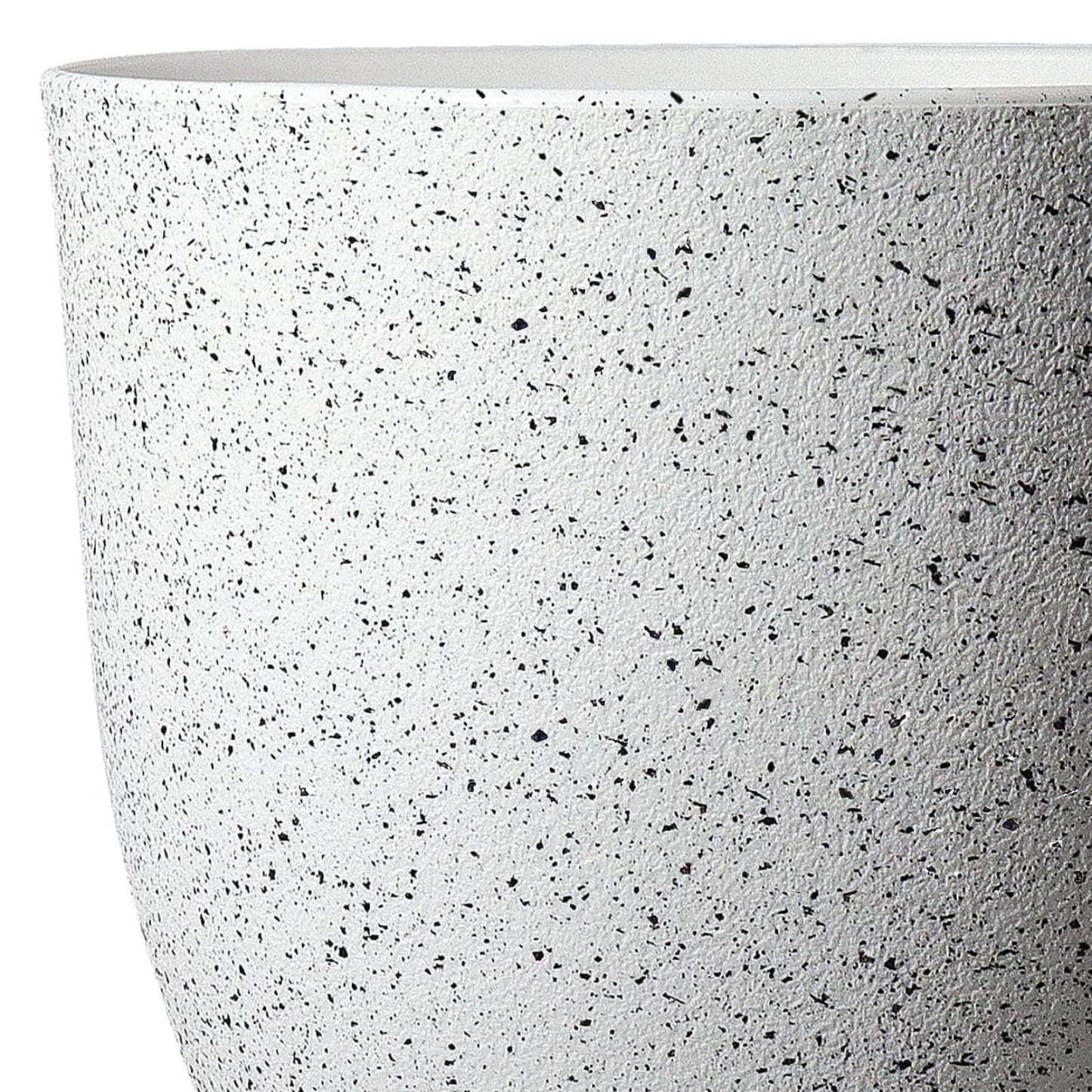 SE SUN-E Set of 4 Flower Pots for Outdoor Indoor, Planters for All Houseplants, Succulent, African Violets, Orchid and Cactus, Plants Pots, Speckled White