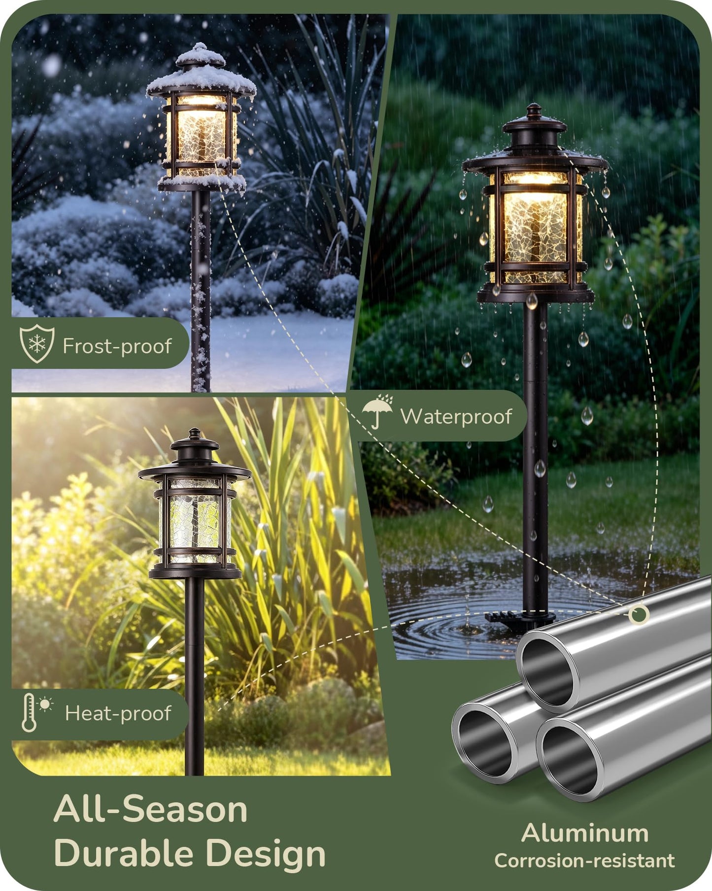 EDISHINE Low Voltage Pathway Lights, 3.4W 155LM 12V 3000K Outdoor Pathway Lights Wired, Waterproof Landscape Path Lights, 50,000H LED for Yard, Garden, Driveway, 12 Pack