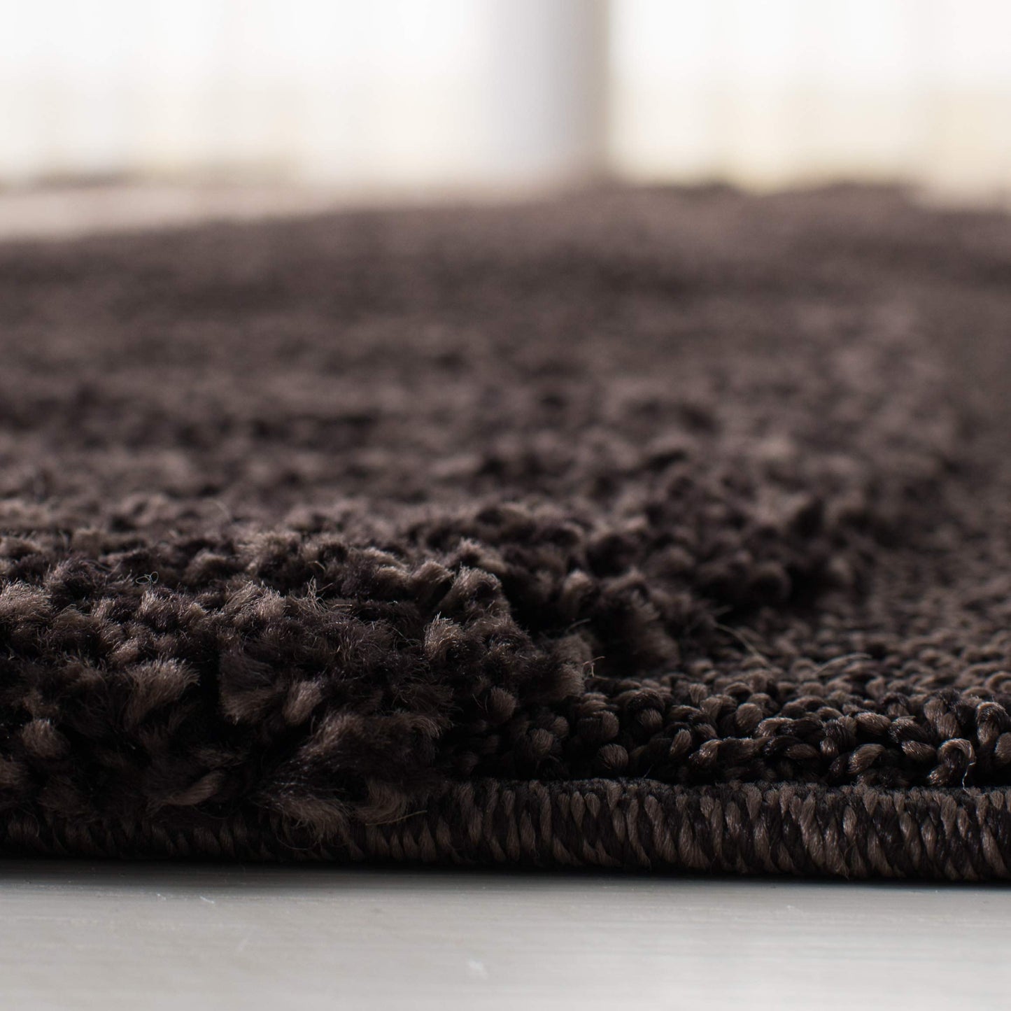 SAFAVIEH Florida Shag Collection Accent Rug - 3'3" x 5'3", Dark Brown & Beige, Non-Shedding & Easy Care, 1.2-inch Thick Ideal for High Traffic Areas in Entryway, Living Room, Bedroom (SG451-2813)