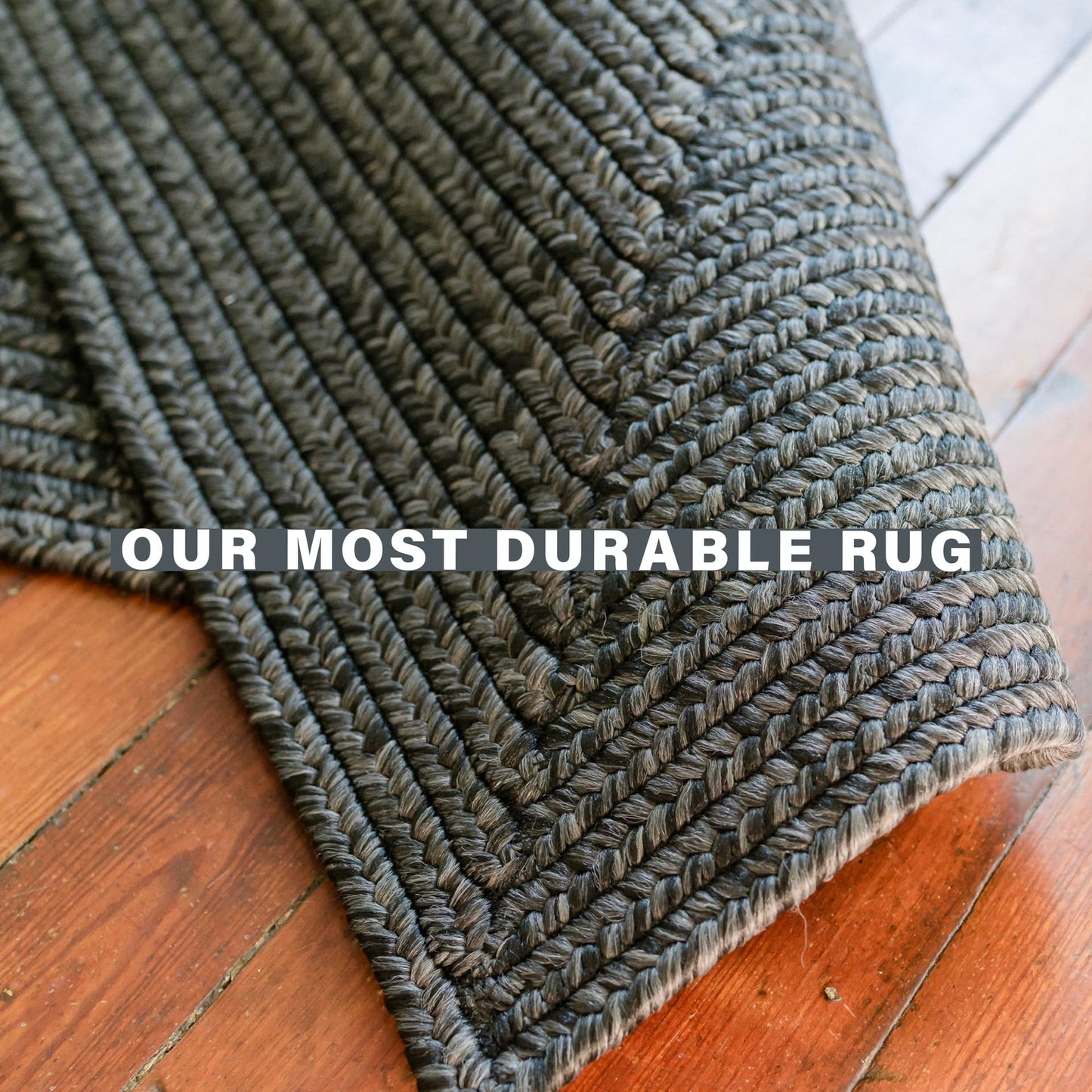 Black Small Braided Rug 27"x45" - Country Style Braided Rugs for Kitchen, Bathroom and Outdoor Entryways, Reversible, Soft, Machine Washable and Water Absorbing
