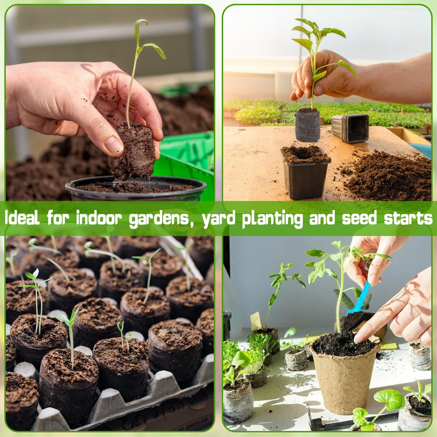 ZeeDix 200 Pcs (30mm) Peat Pellet Fiber Soil Plant Seed Starters- Seed Starter Pellets Pods Compressed Peat Pellets for Grow Herbs, Plant, Flowers, Vegetables, Seed Pods for Planting Easy Transplant