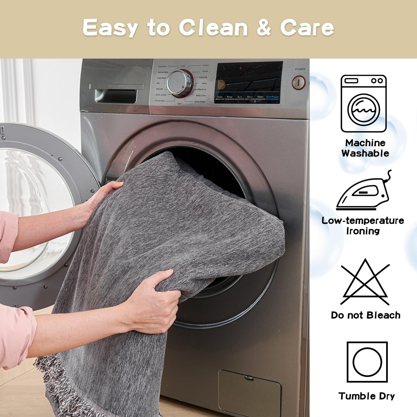 MYSKY HOME Chair Covers Armchair Couch Covers for Dogs Washable Sofa Covers, Non Slip Soft Recliner Cover Pet Chair Cover Sofa Slipcover Furniture Protector with Tassel Throws, 71"x91", Dark Grey