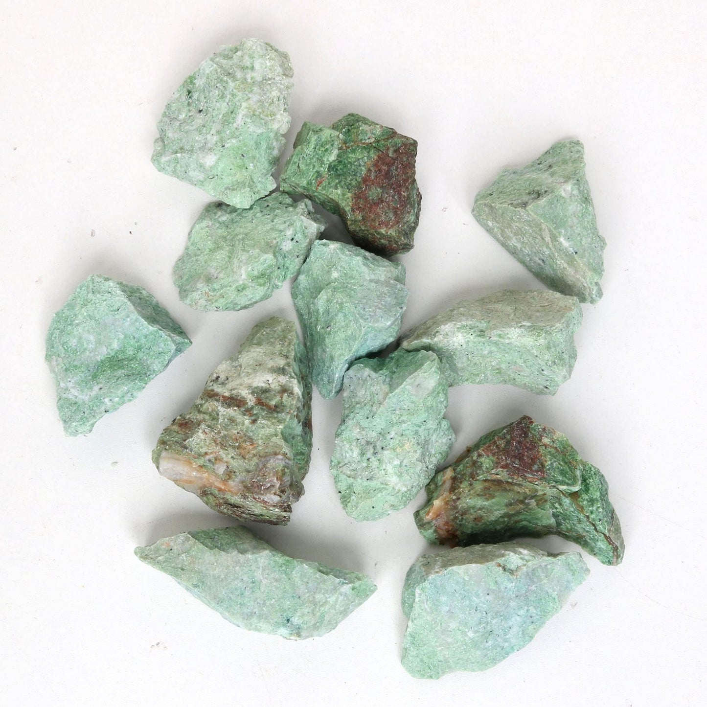 REAL-GEMS Natural Raw Healing Crystals Rough Stones for Tumbling, Cabbing, Polishing, Wire Wrapping, Wicca & Reiki Crystal Healing, Mix Gemstones,7 Chakra (Green Opal)