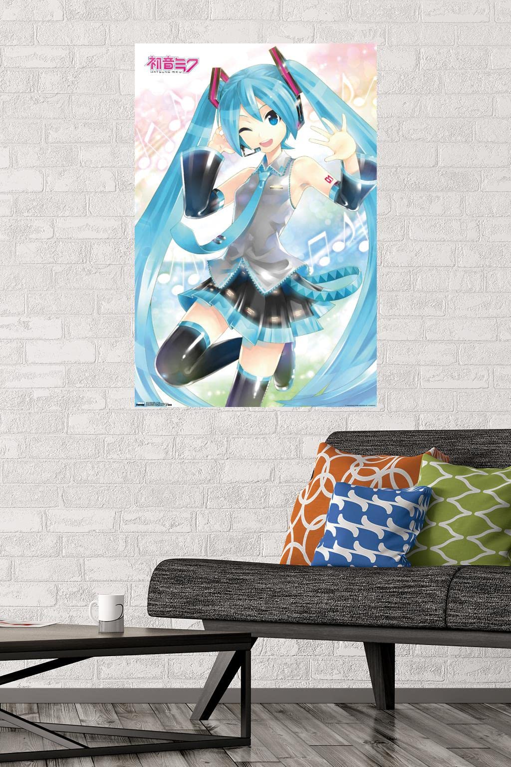 Trends International Hatsune Miku - Waving Wall Poster, 22.375" x 34", Unframed Version