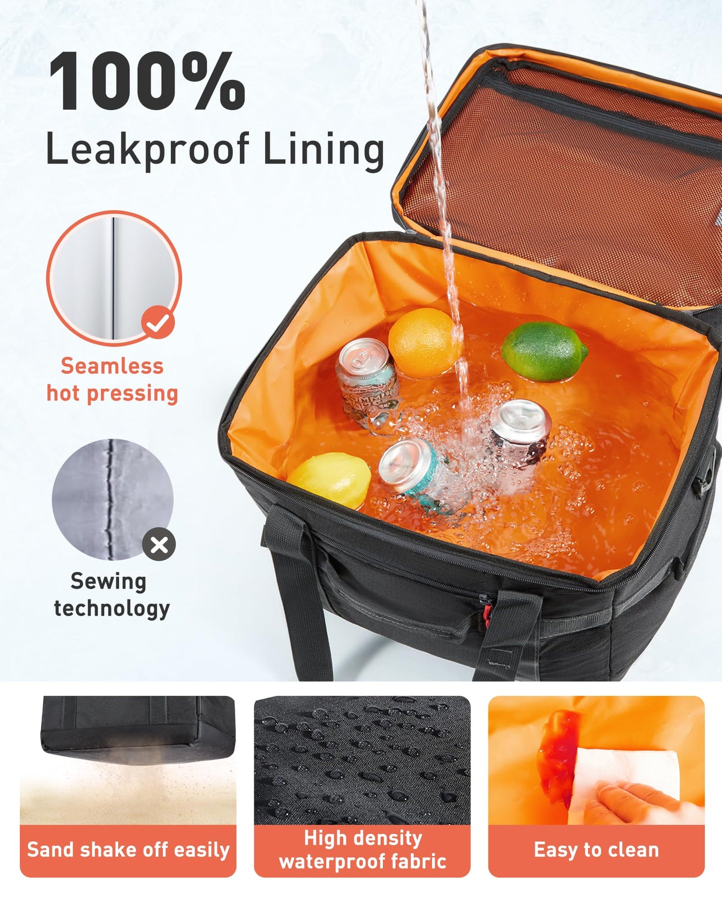 TOURIT Soft Sided Cooler Bag Insulated 48/60 Cans, Large Collapsible & Leakproof Ice Chest for Picnic, Beach, Camping, Travel