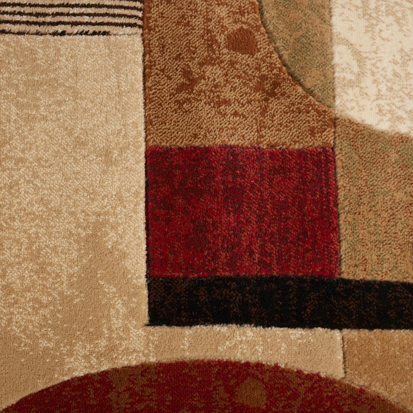 Home Dynamix Tribeca Jasmine Modern Area Rug, Abstract Brown/Green 6'7"x9'10"