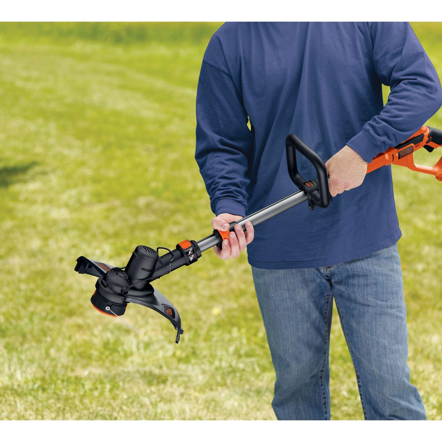 BLACK+DECKER 40V MAX 13 in String Trimmer Edger Cordless with Adjustable Telescoping Pole, 2 in 1 Weed Wacker Lawn Edger, Includes Battery and Charger (LST136)