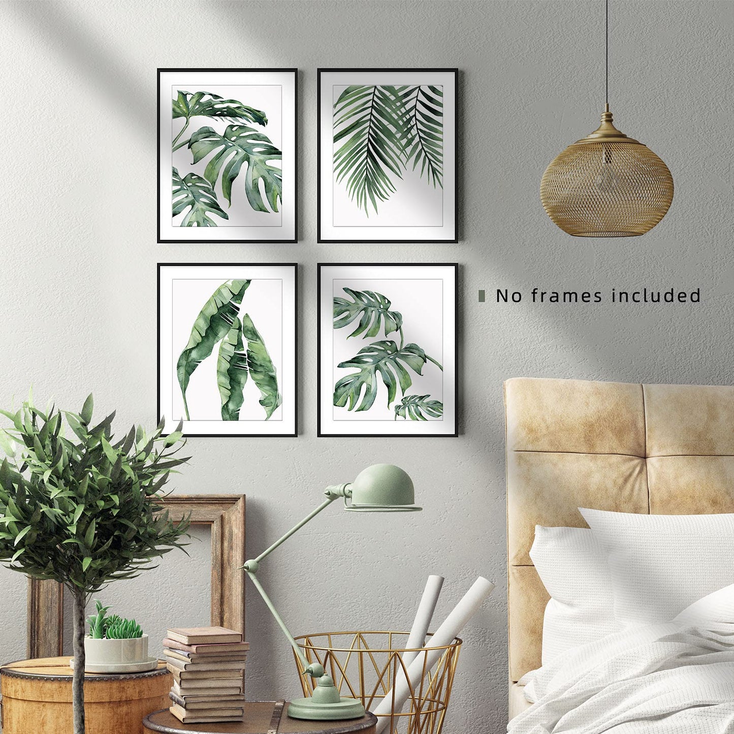 Botanical Prints Poster Wall Art Decor for Living Room, 11x14 Canvas Prints Poster Unframed Set of 4, Boho Wall Print Plant Posters Aesthetic