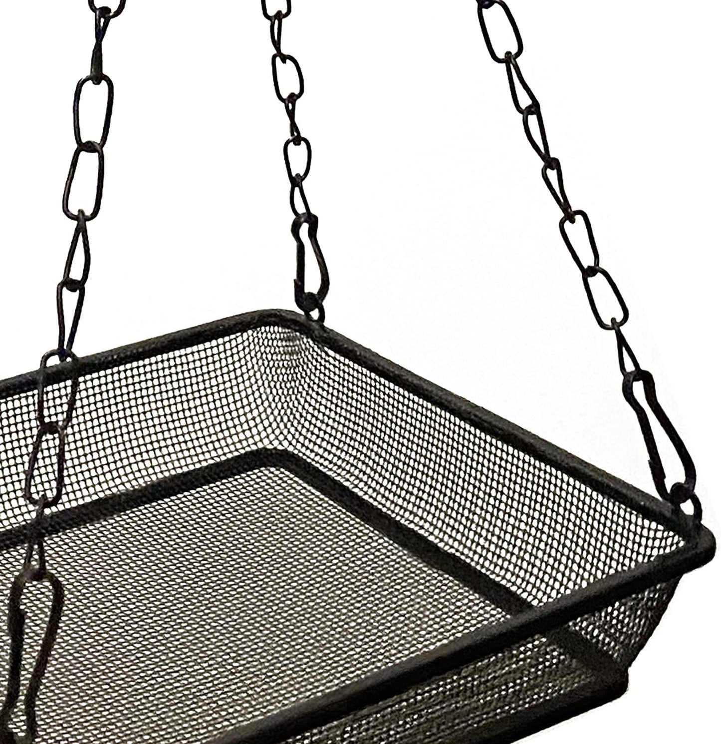 Hanging Bird Feeder Tray Platform Metal Mesh Seed Tray for Bird Feeding Outdoor Garden Decoration for Backyard Attracting Wildbirds