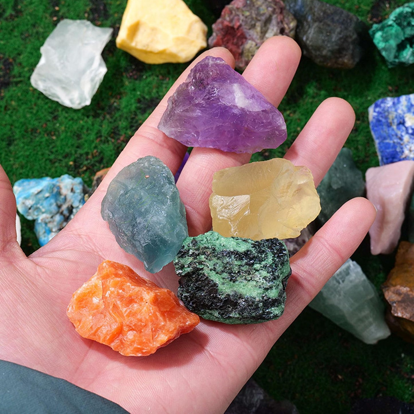 Chrysocolla Raw Crystals Healing Crystals Natural Rough Stones 1.2-2" for Tumbling, Fountain Rocks, Yoga, Meditation, Polishin, Gift 11
