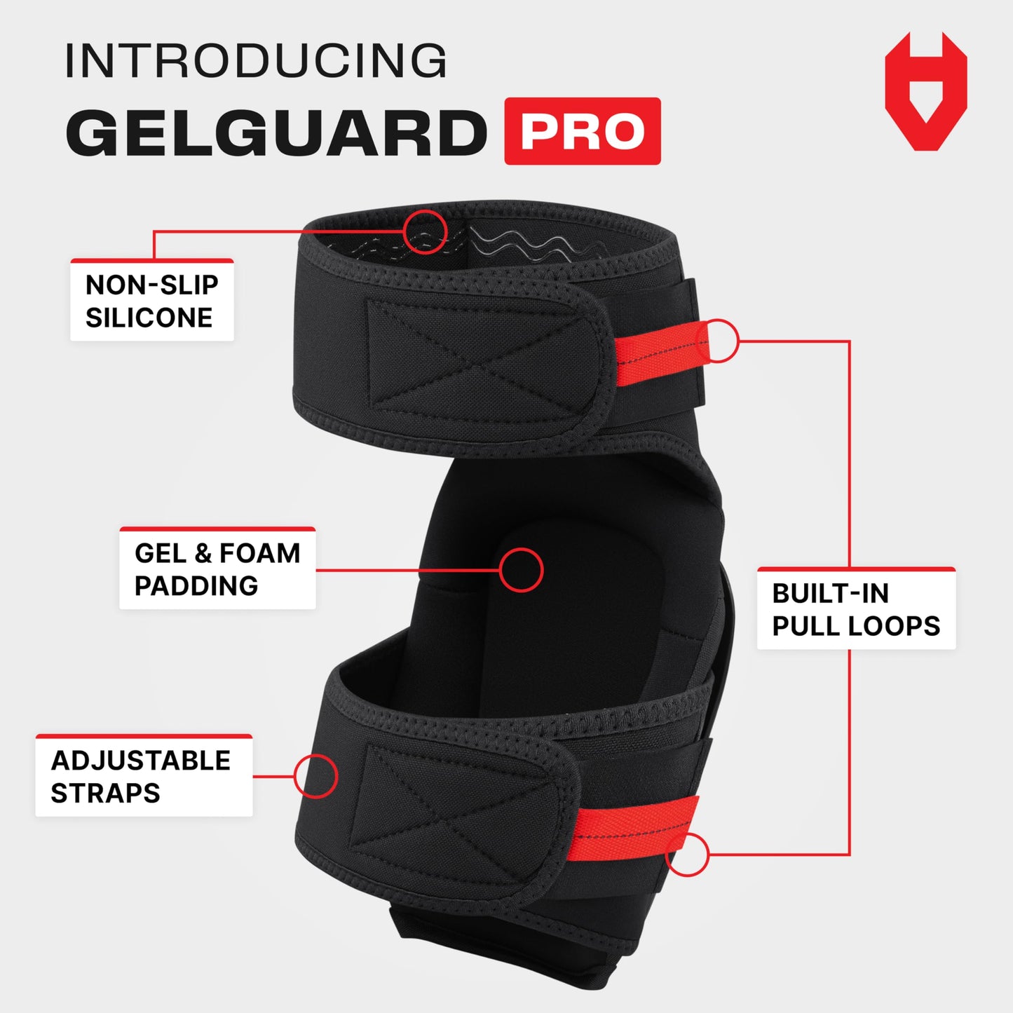 NoCry Professional Work Knee Pads for Men Construction with Ankle Support and Heavy Duty Anti-Slip Cap — Foam Cushion and Extra Thick Gel Padding — Reinforced Thigh & Shin Straps