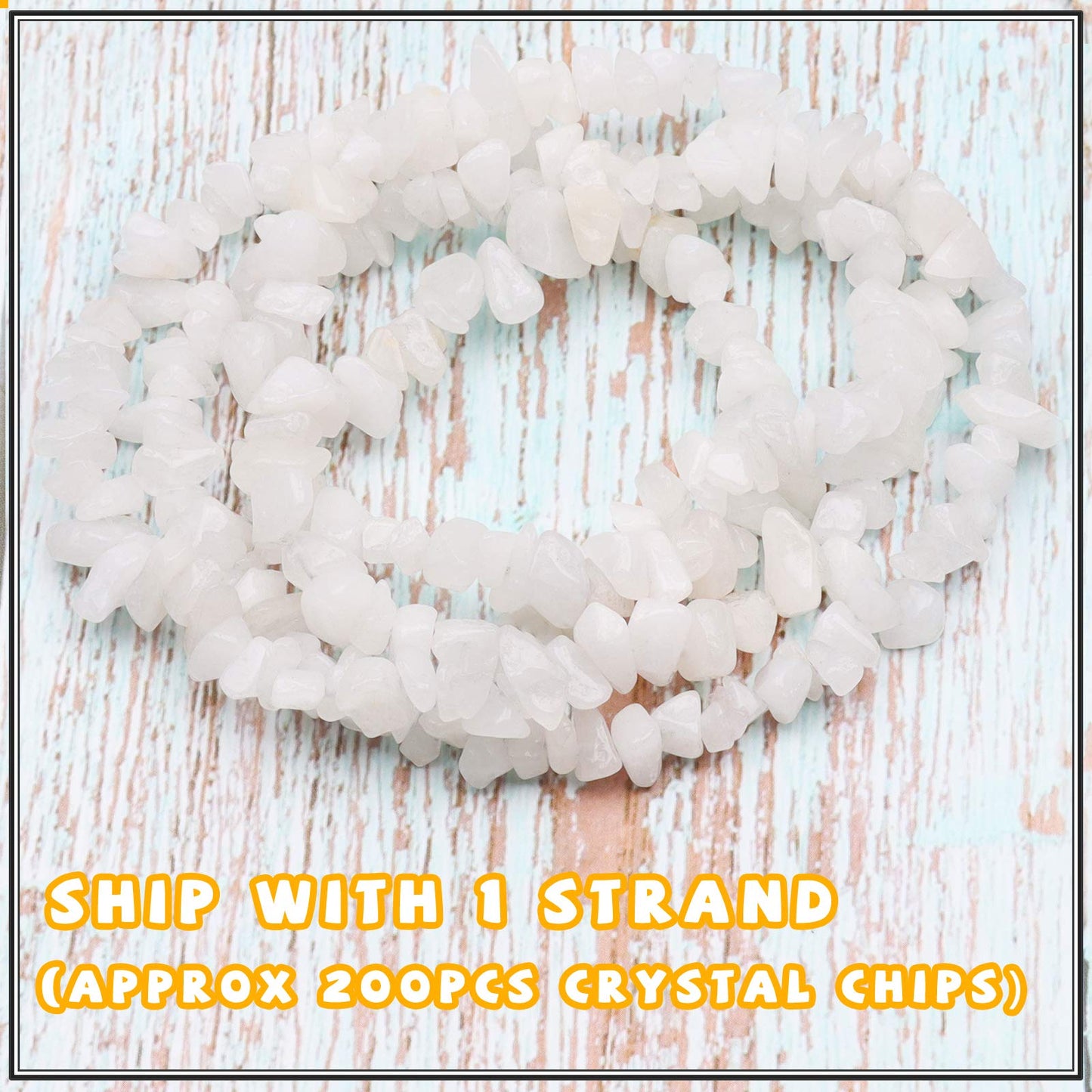 500 pcs Natural Chip Stone Beads, Alabaster 5-8 mm Irregular Gemstones Healing Crystal Loose Rocks Bead Hole Drilled for Jewelry Making Bracelet