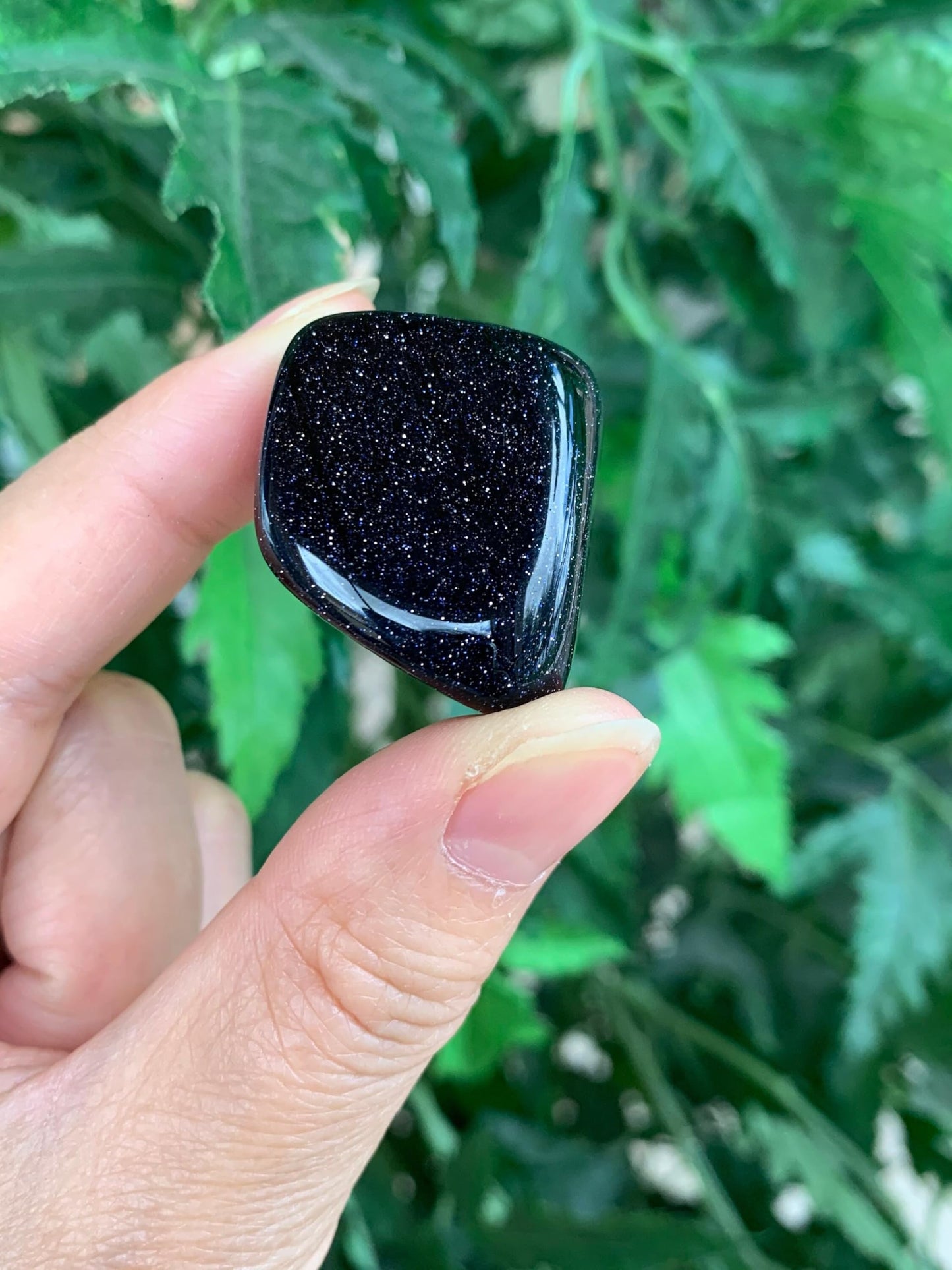 GAF TREASURES 5 Pcs Blue Goldstone Tumbled Stones, Polished Blue Goldstone Gemstone, Blue Goldstone Healing Crystals (Blue Goldstone)