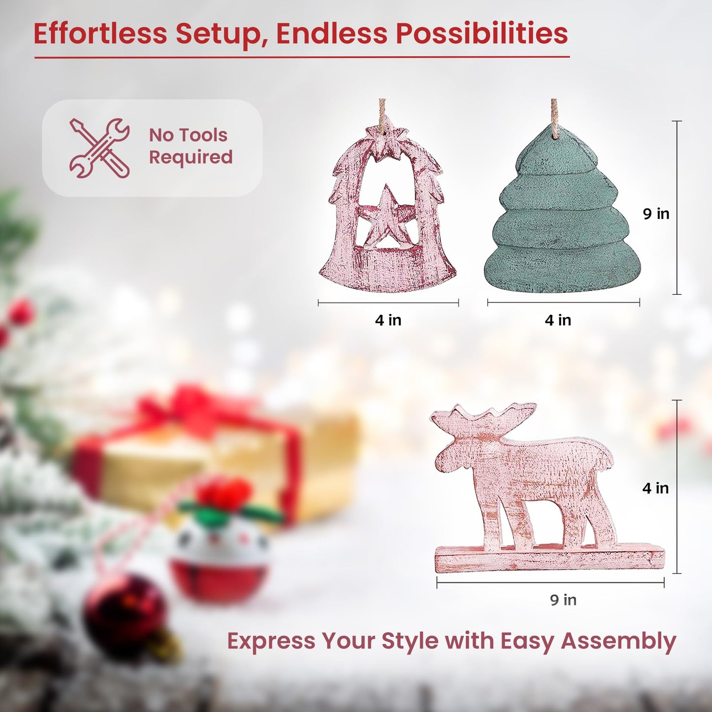 Store Indya Decorative Tree Hanging Ornament for Seasonal Decor (Large)