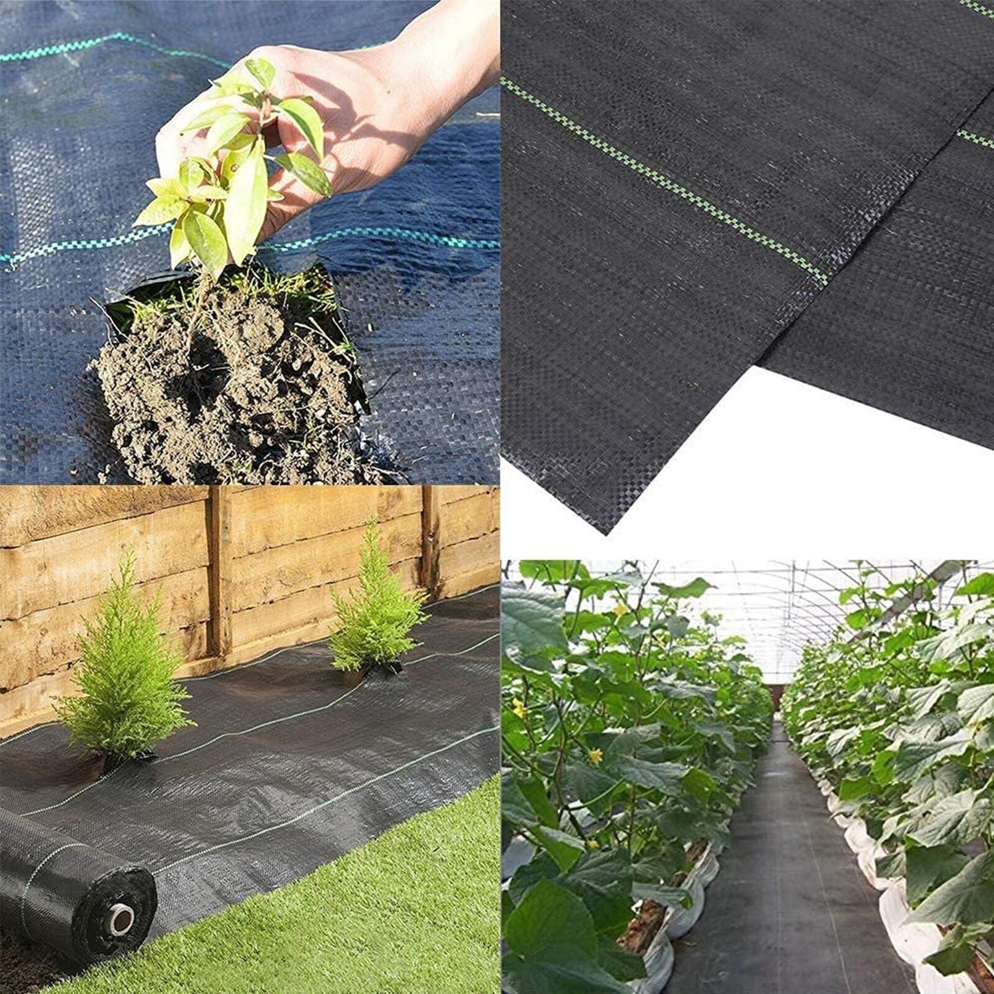 NINXANG Weed Barrier Landscape Fabric Durable Weed Block Gardening Mat Non Woven Weed Block Fabric Garden Landscaping Fabric Roll Weed Control Fabric in Rolls (4FTx100FT)