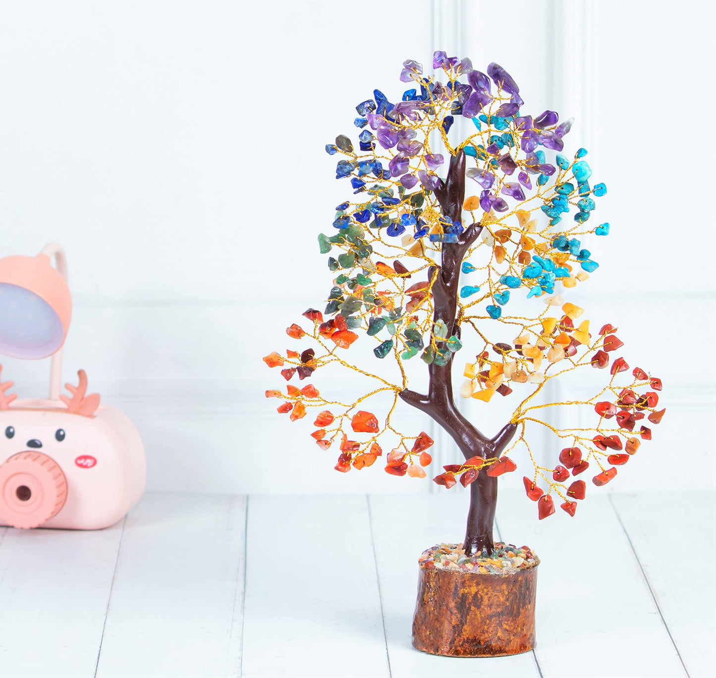 Crocon® 7 Chakra Turquoise Crystals Tree Of Life Birthday Gifts For Women, Men & Friends | Home & Office Decor, Money Tree Healing Crystals Gift | Mom Gift Ideas Housewarming Gifts New Home Sister Dad