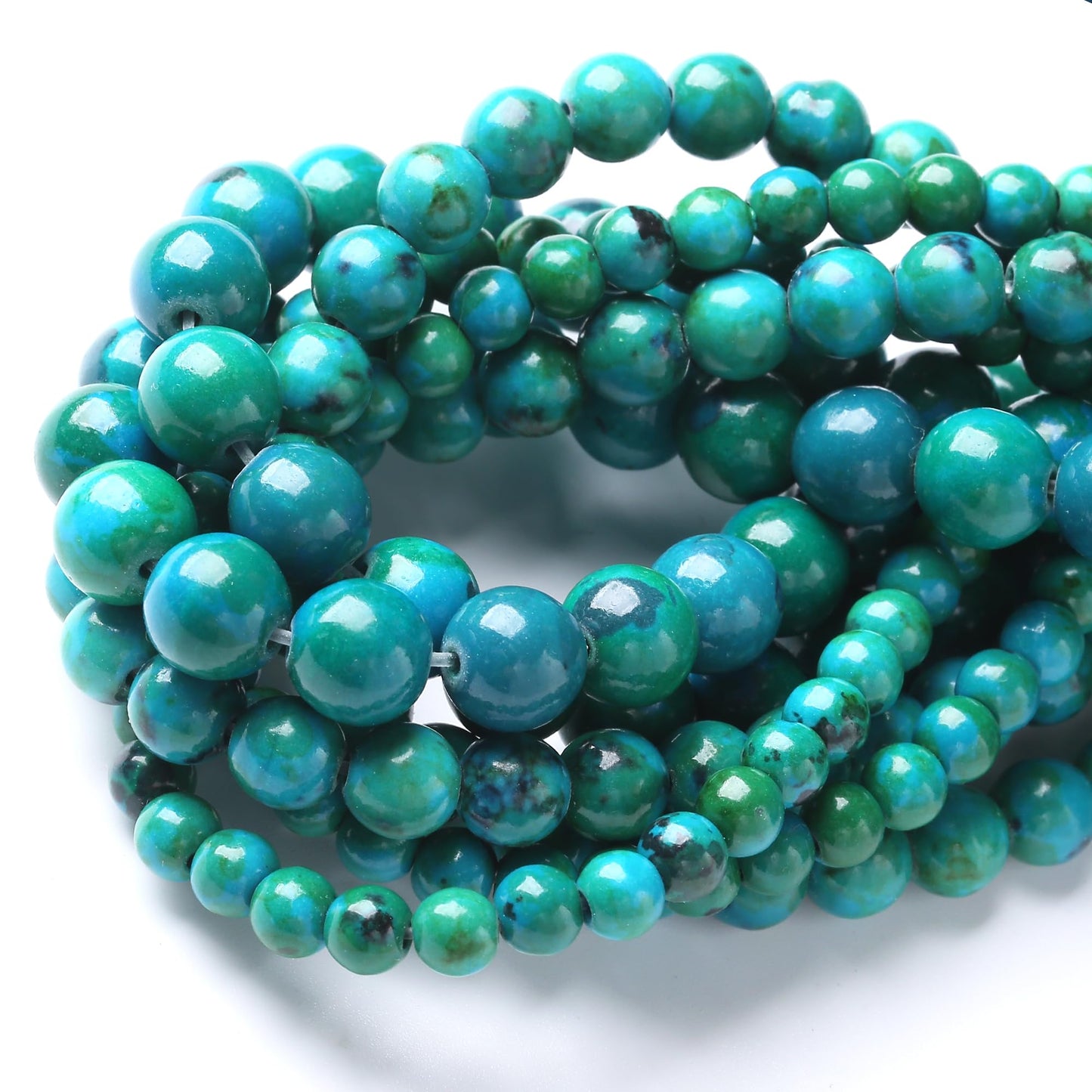 10MM Phoenix Stone Beads Round Loose Beads Natural Gem Beads Crystal Energy Stone Beads for Jewelry Making DIY Bracelet Necklace
