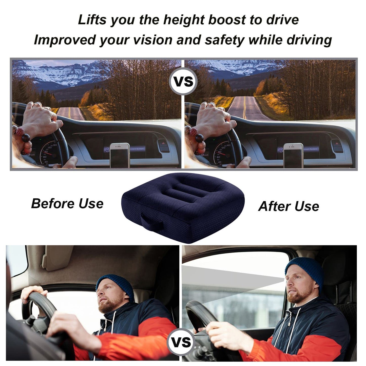 Seat Cushions for Office Chairs, Desk Chair Cushion for Long Sitting, Office Chair Pad Sitting Seat Pillow for Office Chair, Trucks,Car, Home,Wheelchair, Angle Lift Seat Cushion