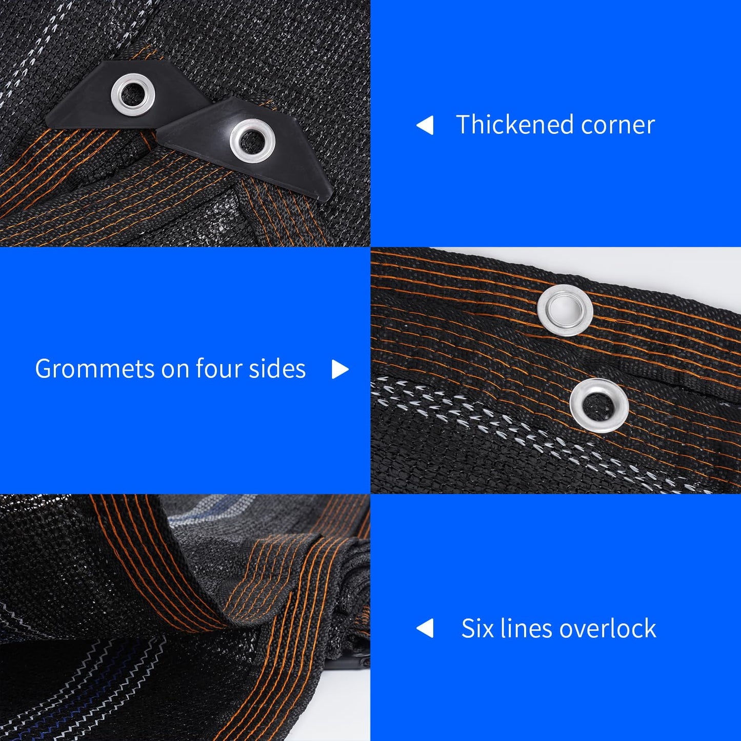 90% Shade Cloth,9.8x19.7ft Tear Resistant Sun Shade Net with Reinforced Grommet,Durable Garden Shade Tarp Cover for Greenhouse,Plant Cover, Chicken Coop,Patio and Pergola,Black