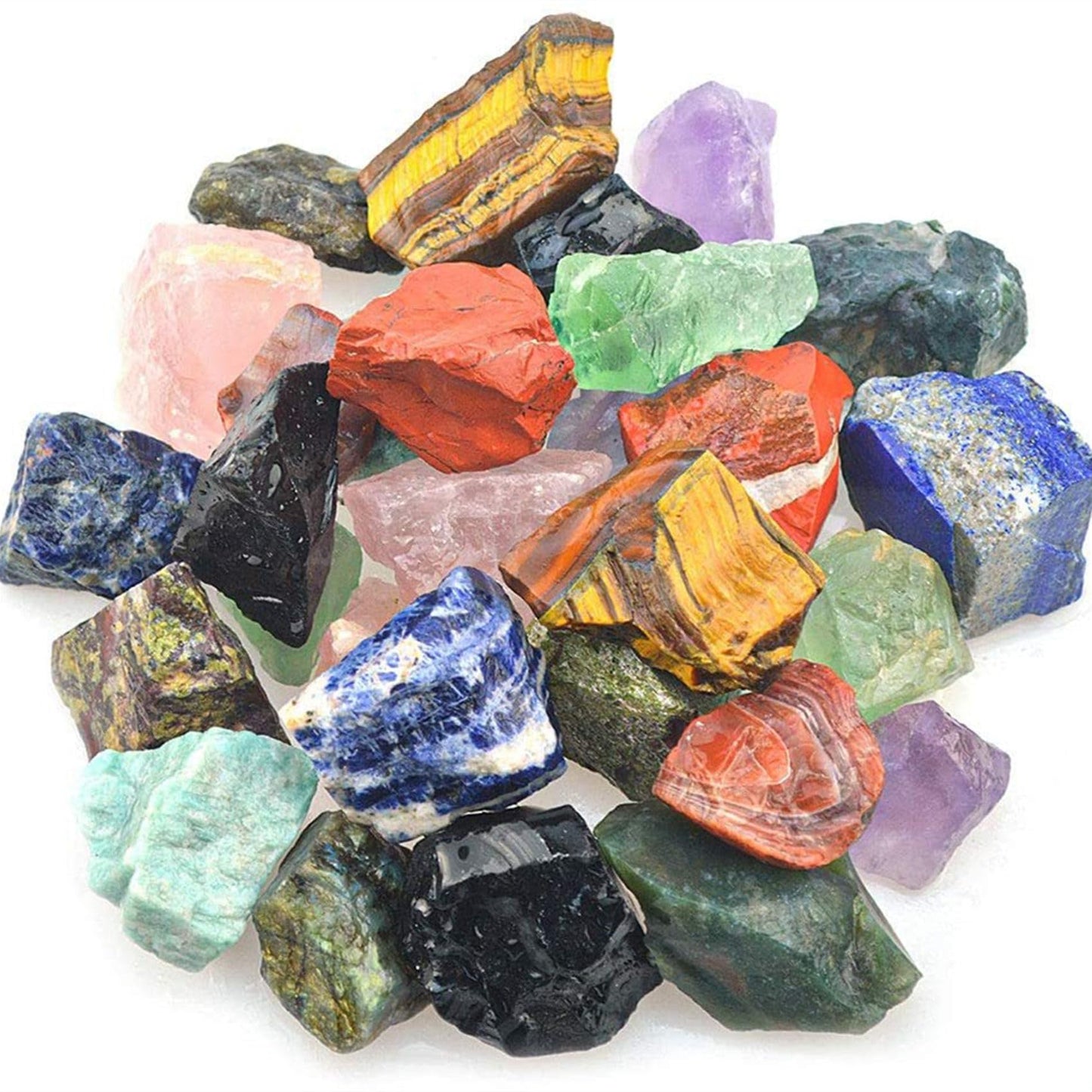 Howlite Raw Crystals Healing Crystals Natural Rough Stones 1.2-2" for Tumbling, Fountain Rocks, Yoga, Meditation, Polishin, Gift 21