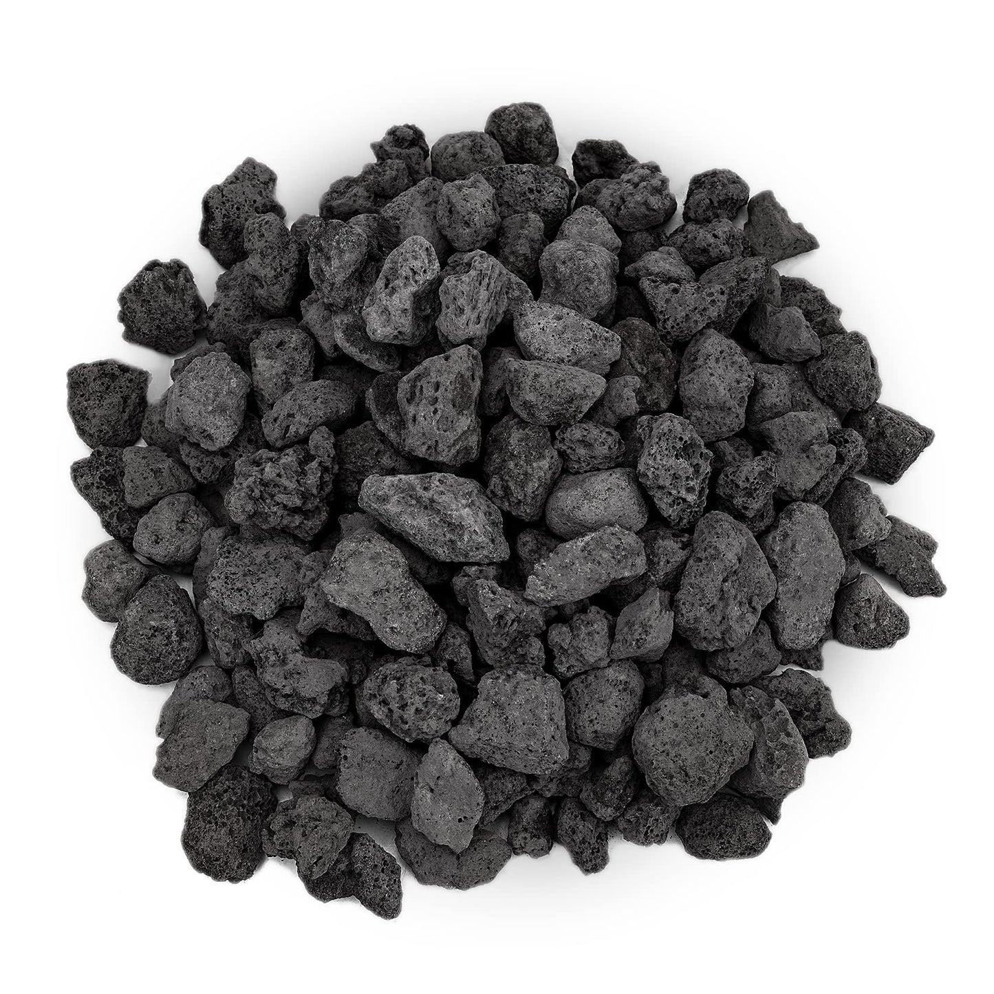Mr. Fireglass Natural Lava Rock, 0.4"- 0.8" Small Volcanic Lava Rock for Indoor & Outdoor Fire Pits, Fireplaces, Fire Bowls & Fire Table, Decorative Garden Landscaping, Potted Plants -10 Pounds, Black