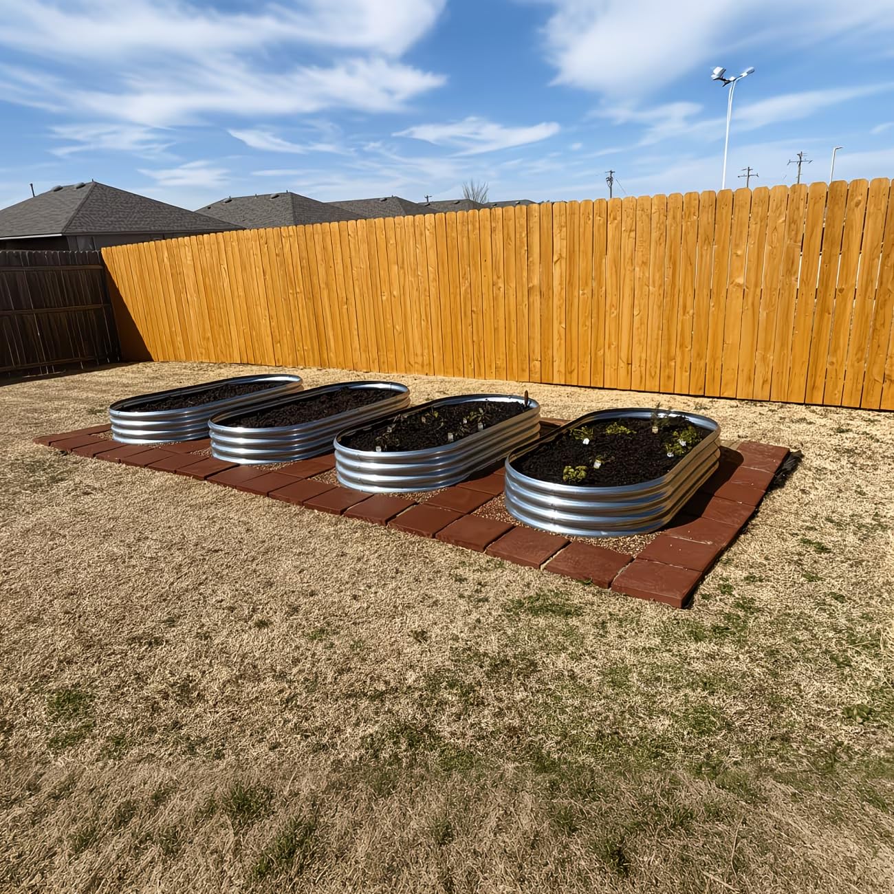 HGD Galvanized Raised Garden Bed Kit, Galvanized Planter Garden Boxes Outdoor, Oval Large Metal Raised Garden Beds for Vegetables & Flower (2 Pack)