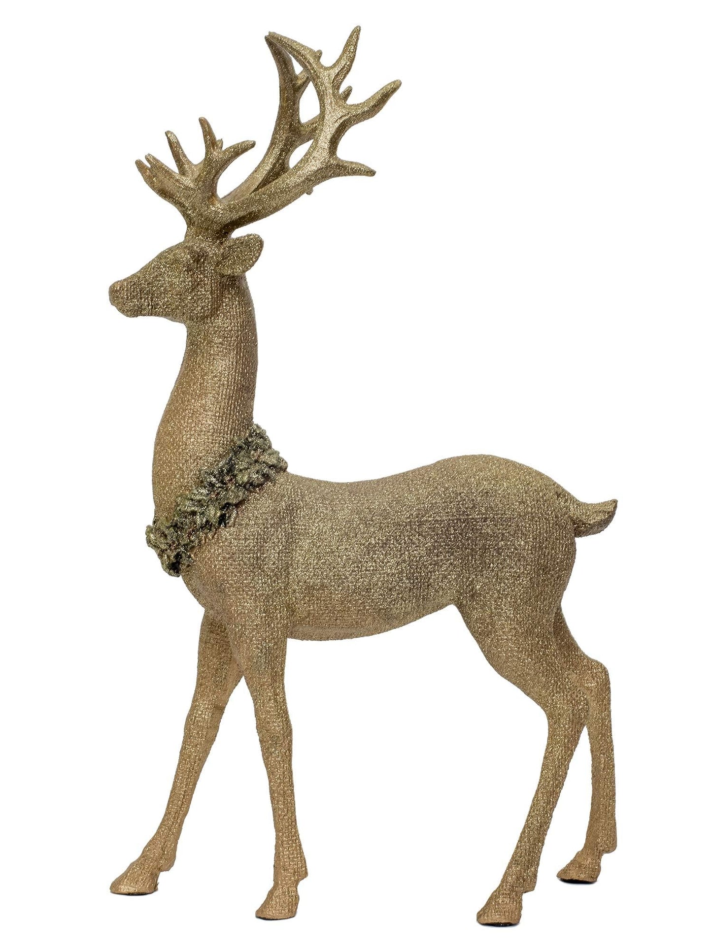 Vita Domi Christmas Reindeer Figurines, Gold Deer Christmas Decor, Christmas Deer Decorations Indoor, Gold Reindeer Decor, Venados De Navidad, Reindeer Christmas Decoration, Christmas Deer Figurines