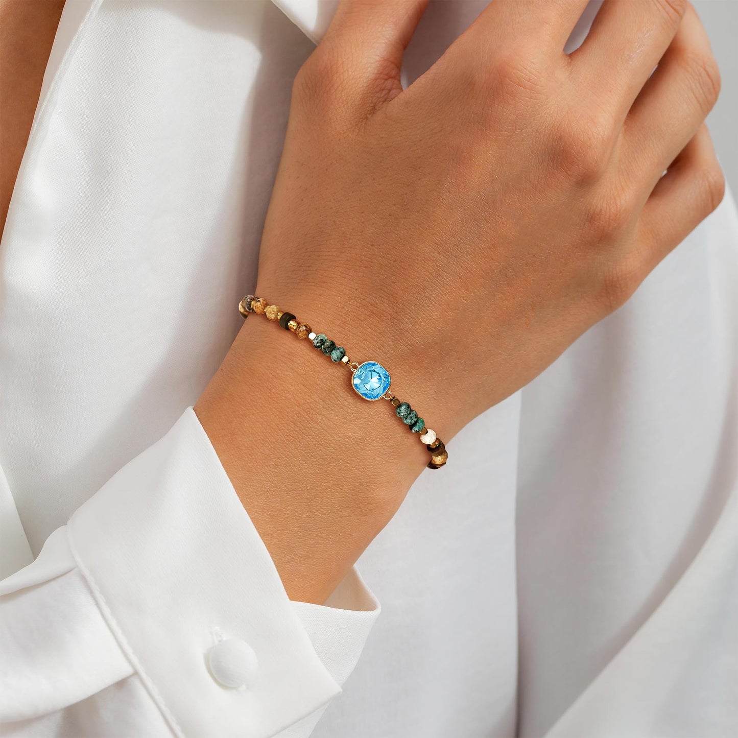 JIAOGE January Birthstone Bracelets for Women - Garnet Bracelet for Girls Gifts for Girls Beaded Bracelets for Women Garnet Jewelry Red Bracelet for Women Red Jewelry January Birthday Gifts for Women