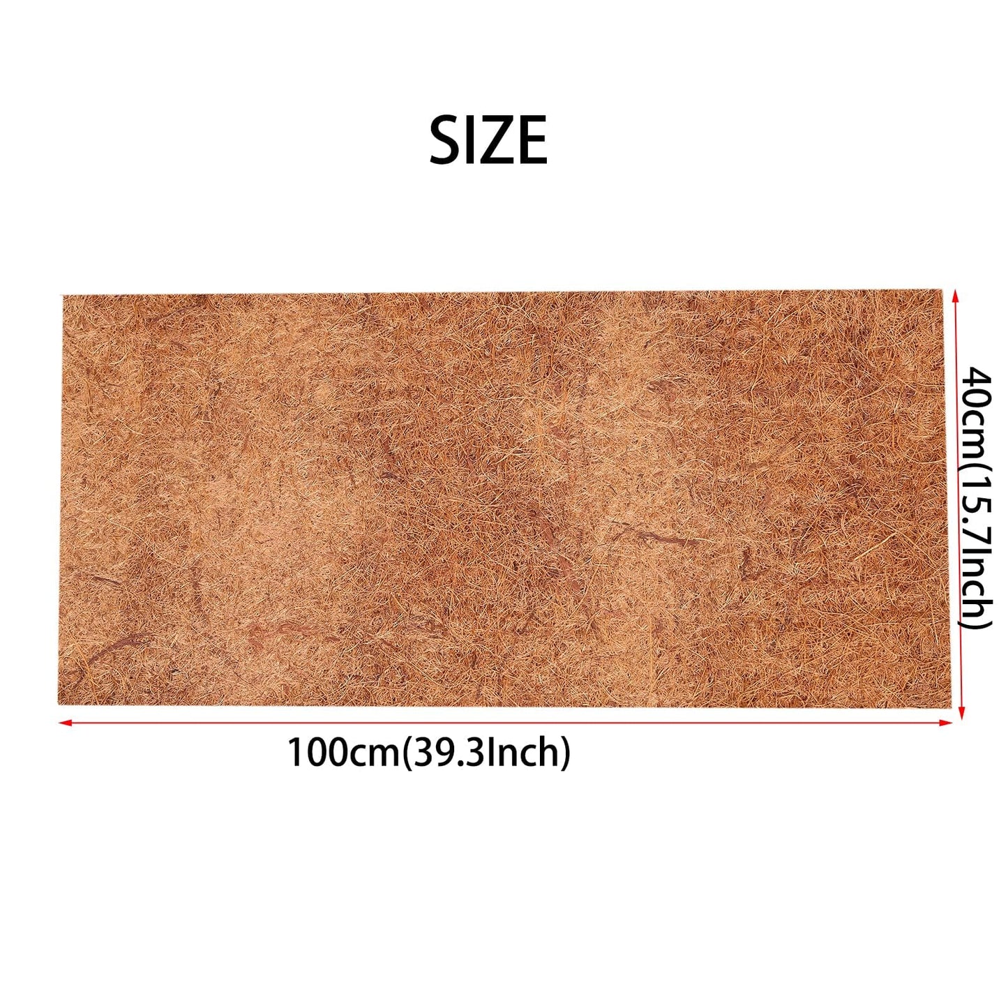 EIMQUVW 4 Rolls 16x40 Inch(40cm*100cm) Coconut Coir Liner Roll Coco Liner Roll Coconut No-Slip Ice and Snow Carpet Mats Natural Coir Fiber Liner Sheets Carpet Animal Pet Pad