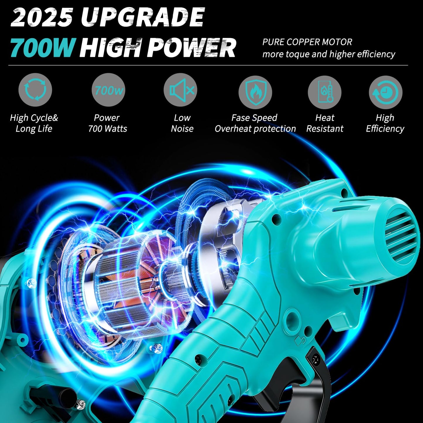 Mini Chainsaw Cordless, 6 inch Electric Chain Saw, With power display for Wood/Tree Cutting, Garden & Household Use Stocking Holiday Gifts for Men, Fathers & Gardening Enthusiasts