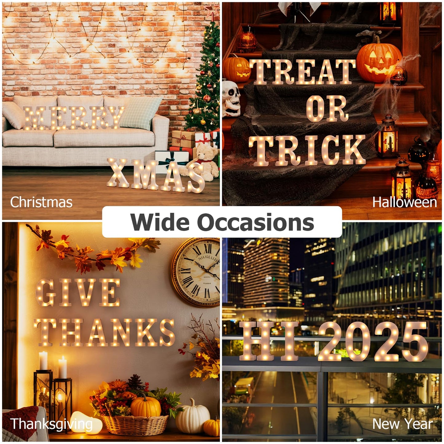 Marquee Letters, Led Letter Lights, 26 Alphabet Battery Powered LED Light Up Name Sign, Decorative Lighted Standing Letters for Graduation Party Night Light Wedding Birthday Room Wall Decor (Letter A)