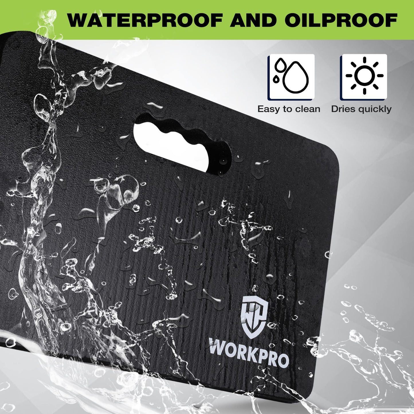 WORKPRO Extra Thick Kneeling Pad, Soft NBR Foam Cushioning for Knee, Large Foam Kneeler Mat for Gardening, Bathing Baby, Exercise, Workout Supplies, 17.5 x 11 x 1.5 in, Black