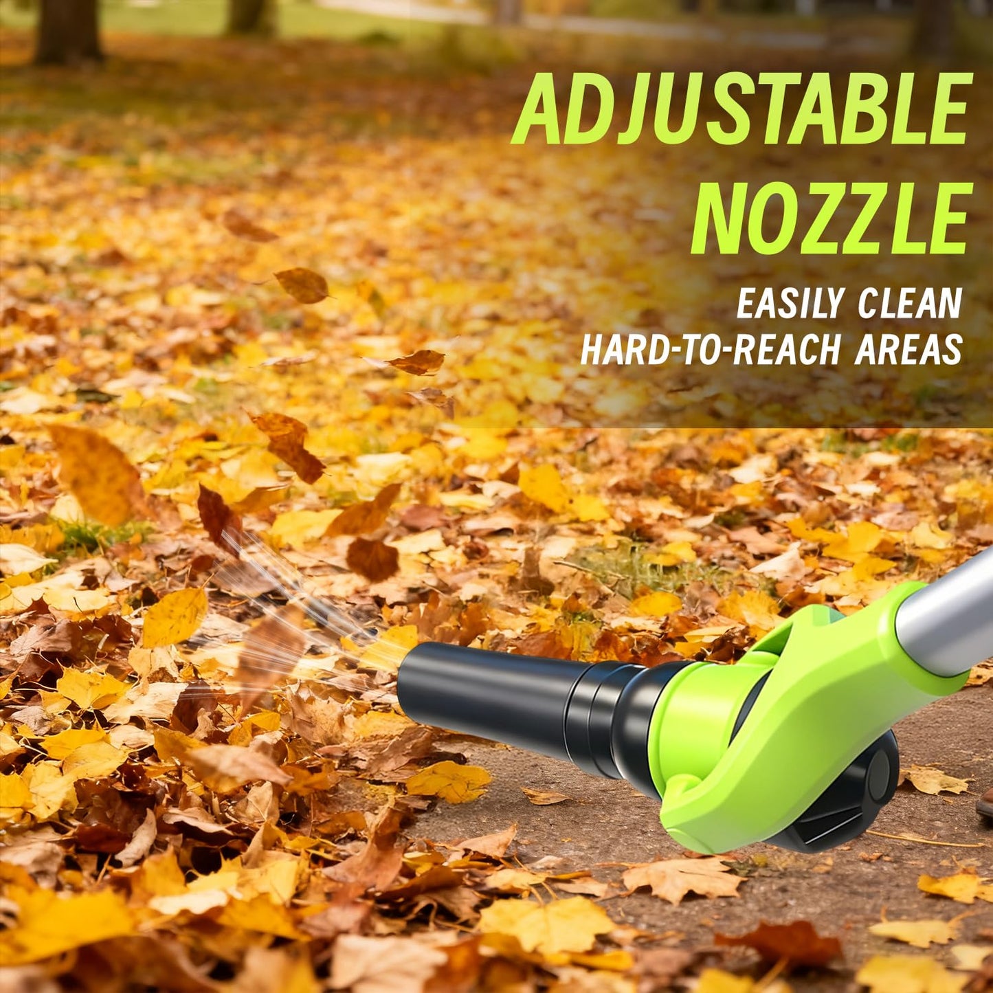 Cordless Leaf Blower, 21V Leaf Blowers, 580CFM/180 MPH Brushless Motor and 3-Speed Electric Blower, with 2 Lightweight Batteries 3.0Ah & Charger Gutter Cleaning for Garden Yard Patio
