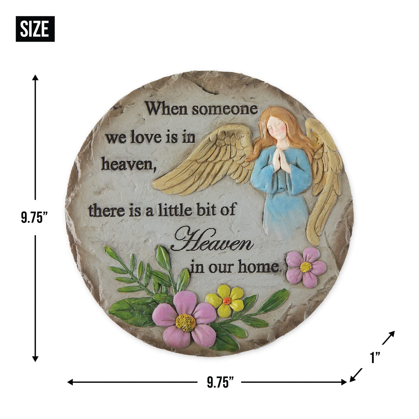 DII Memorial Stepping Stone Collection, Cement, Someone in Heaven, 9.75 Diameter