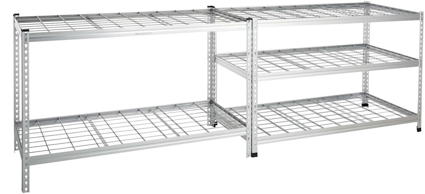 Amazon Basics Heavy Duty 5 Shelf Storage Shelving Unit, High-Grade Aluminum, Shelves, Adjustable Height, 60" x 24" x 78", Silver